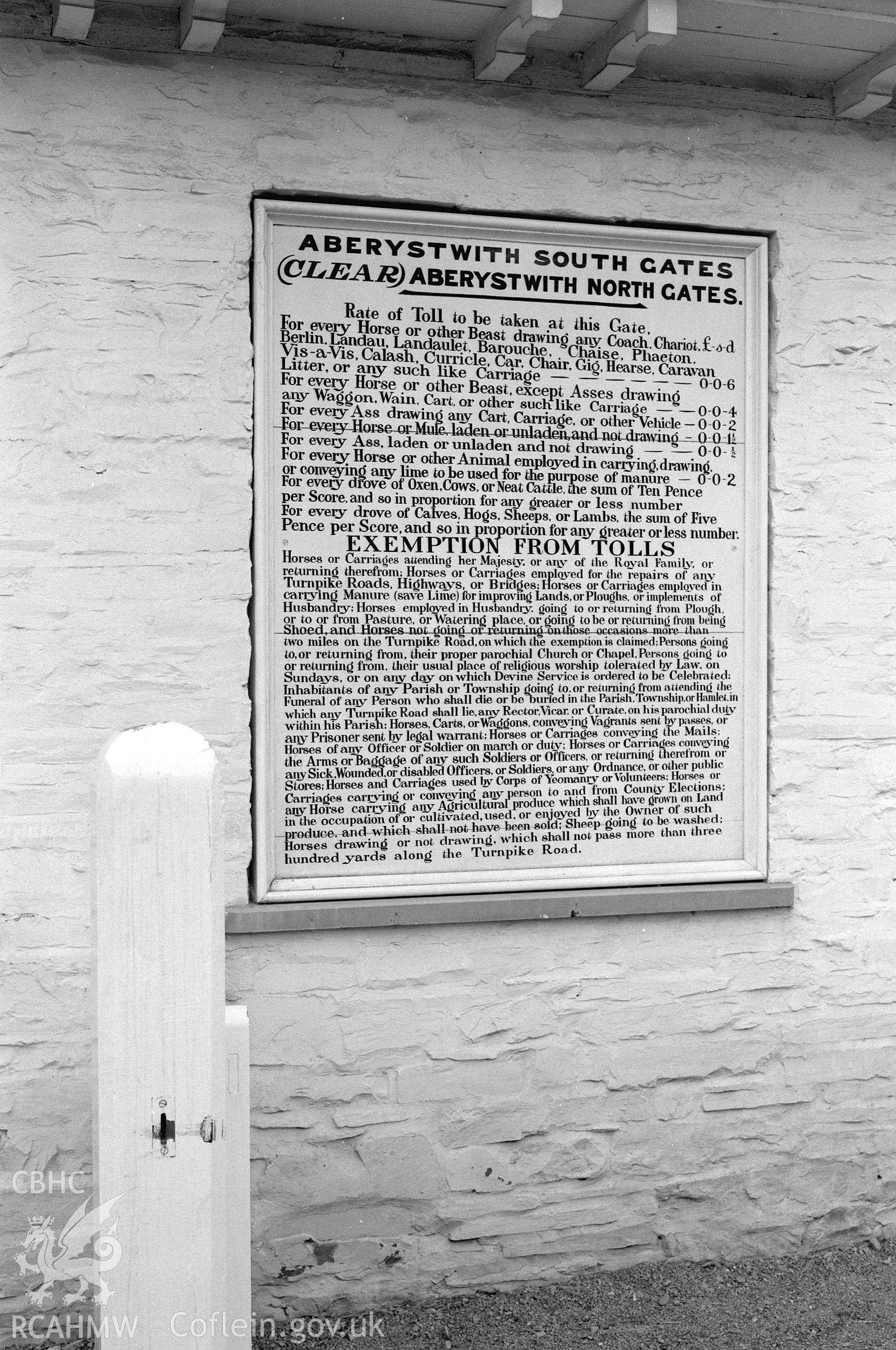 Toll sign