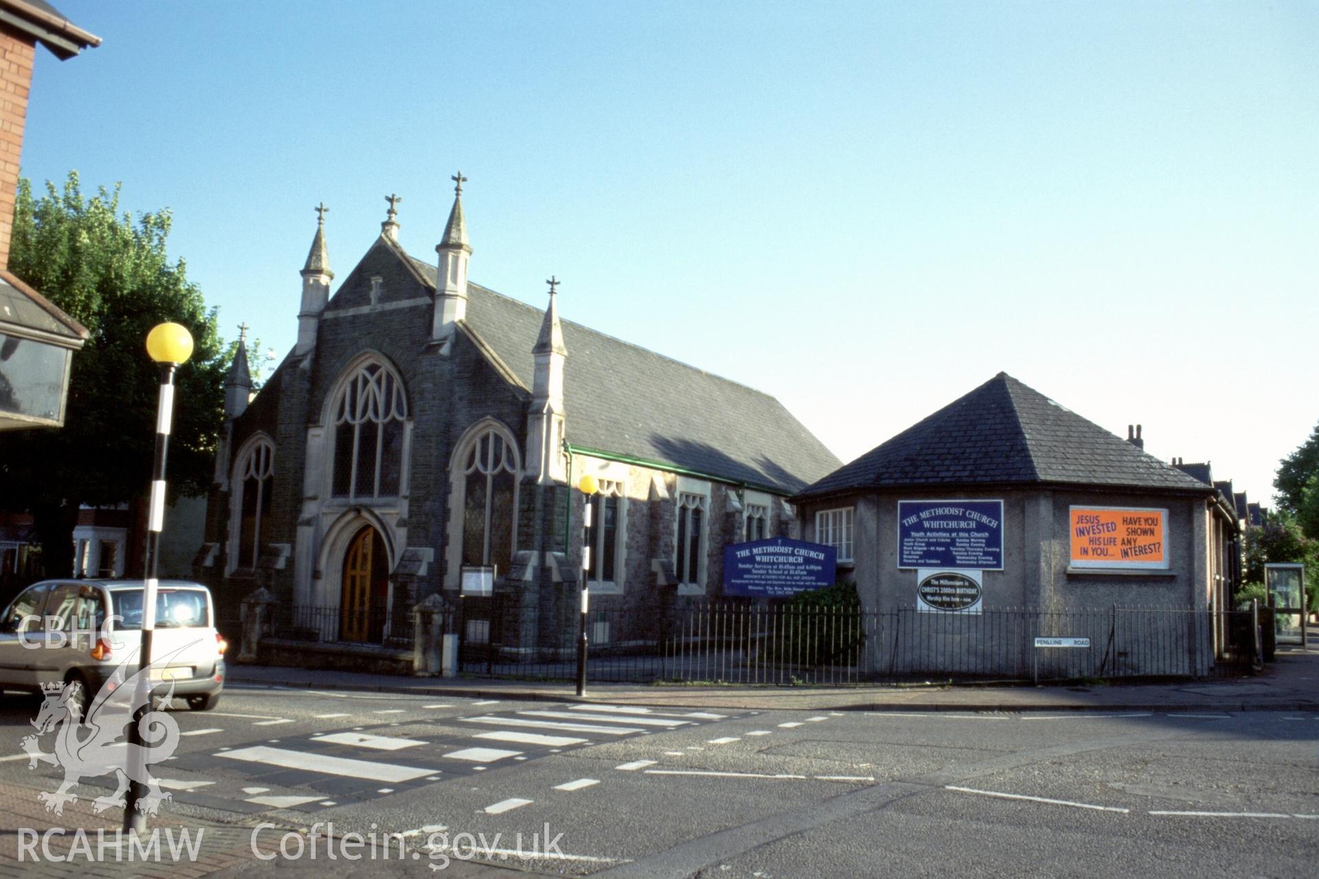 Photographic survey of Eglwys Newydd Wesleyan Methodist Chapel (whitchurch), Whitchurch; Eglwys Newydd, Yr, consisting of 1 colour transparencies, produced by Olwen Jenkins, 10/05/2003.