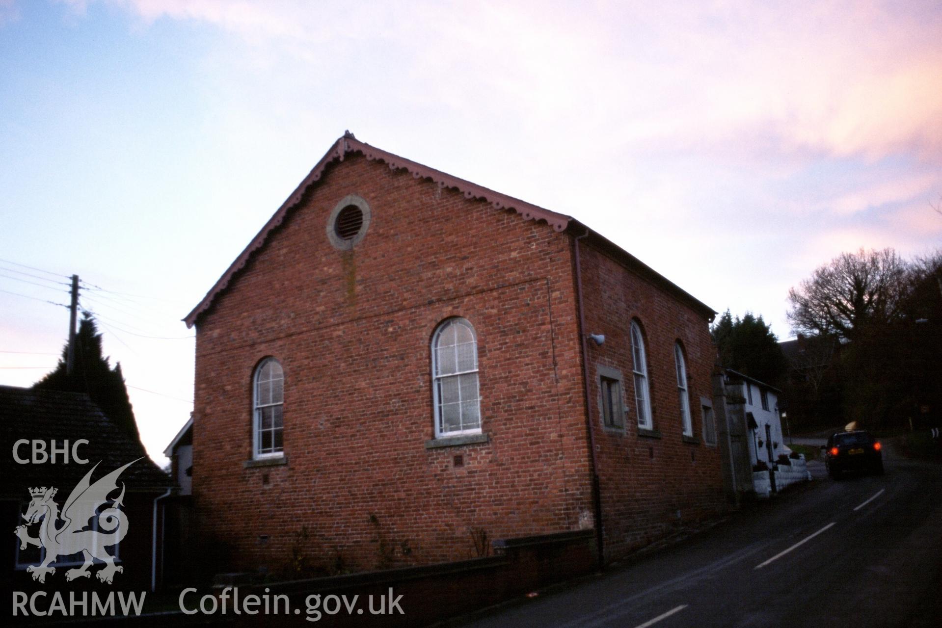 Exterior, SE end gable & NE roadside elavtion