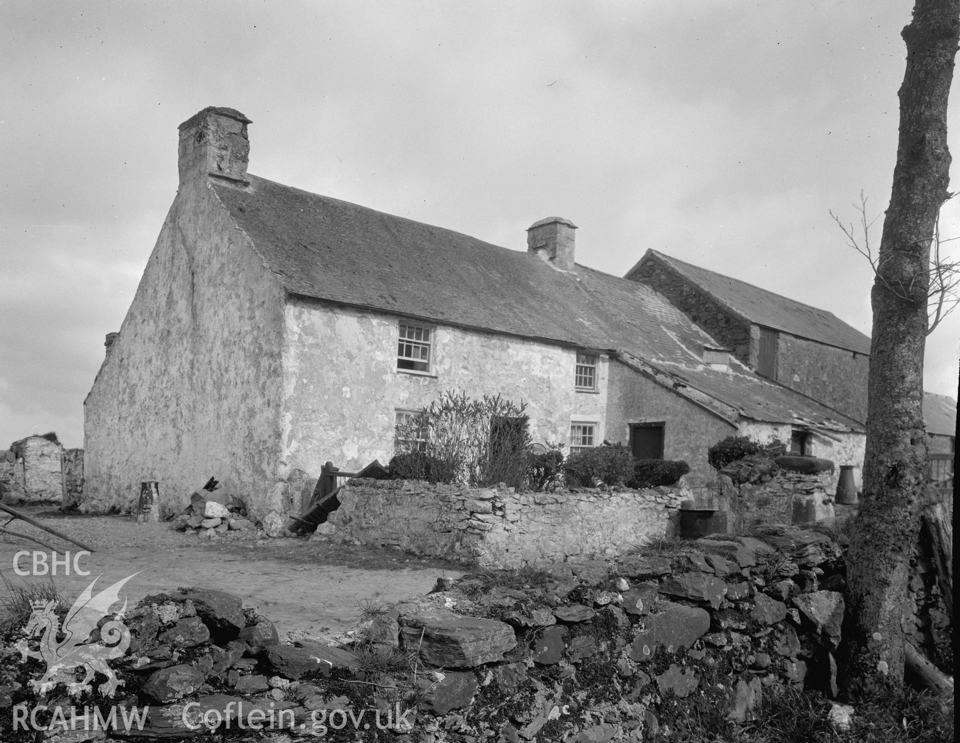 Black and white photograph of Bodychen ruins.
