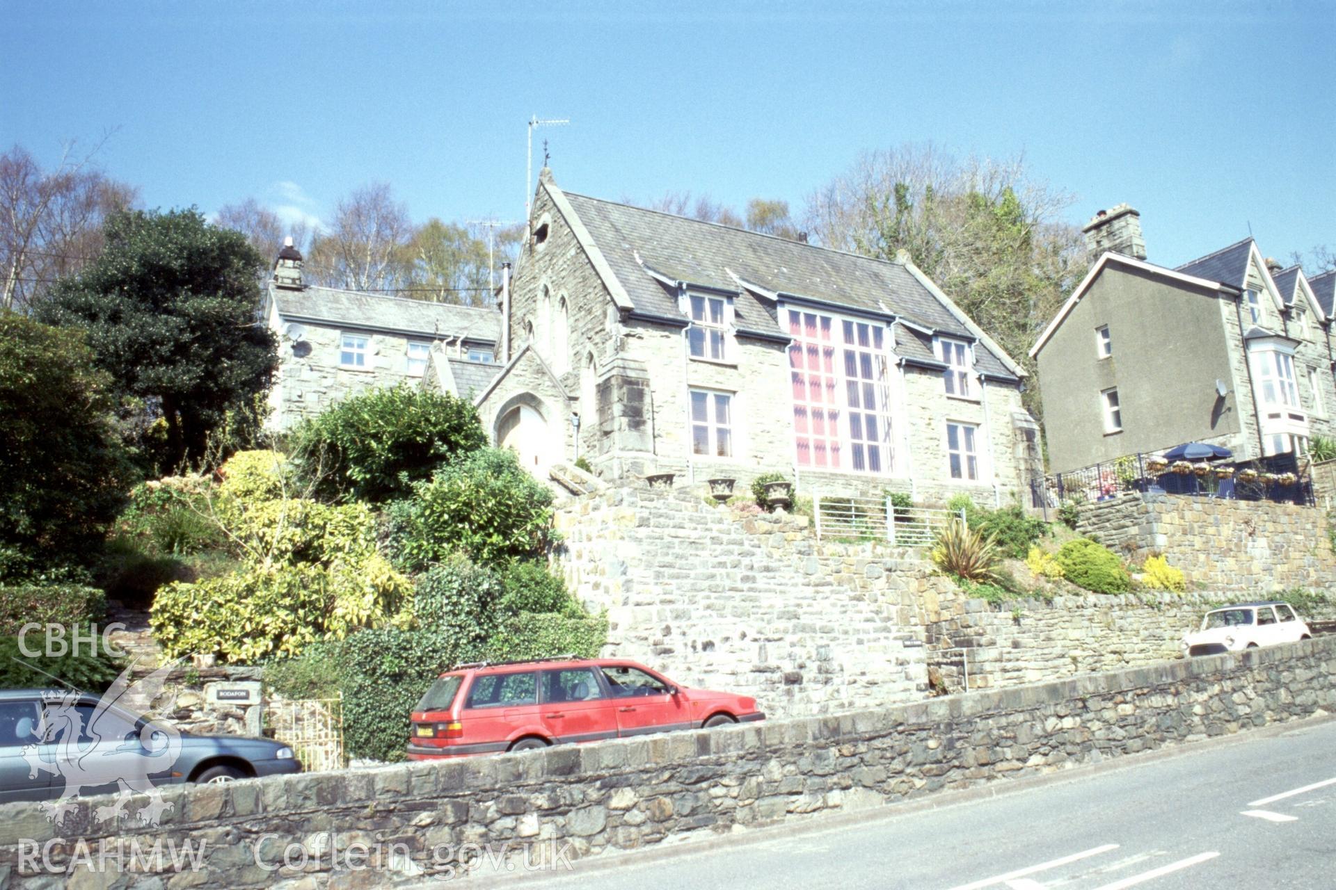 Exterior, SW. gable entry &  SE. long wall.