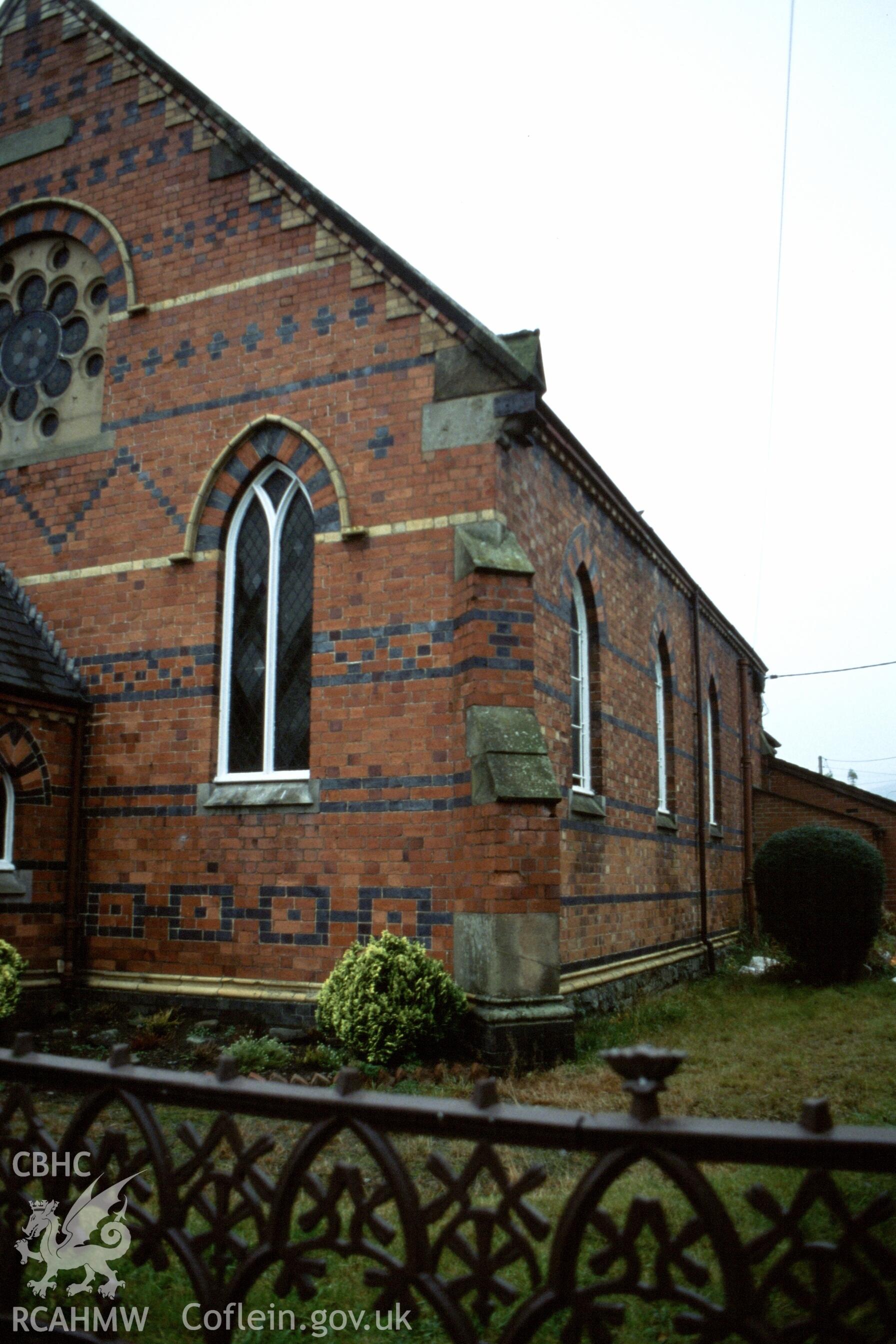 Exterior, RH part of front gable entry, & RH return