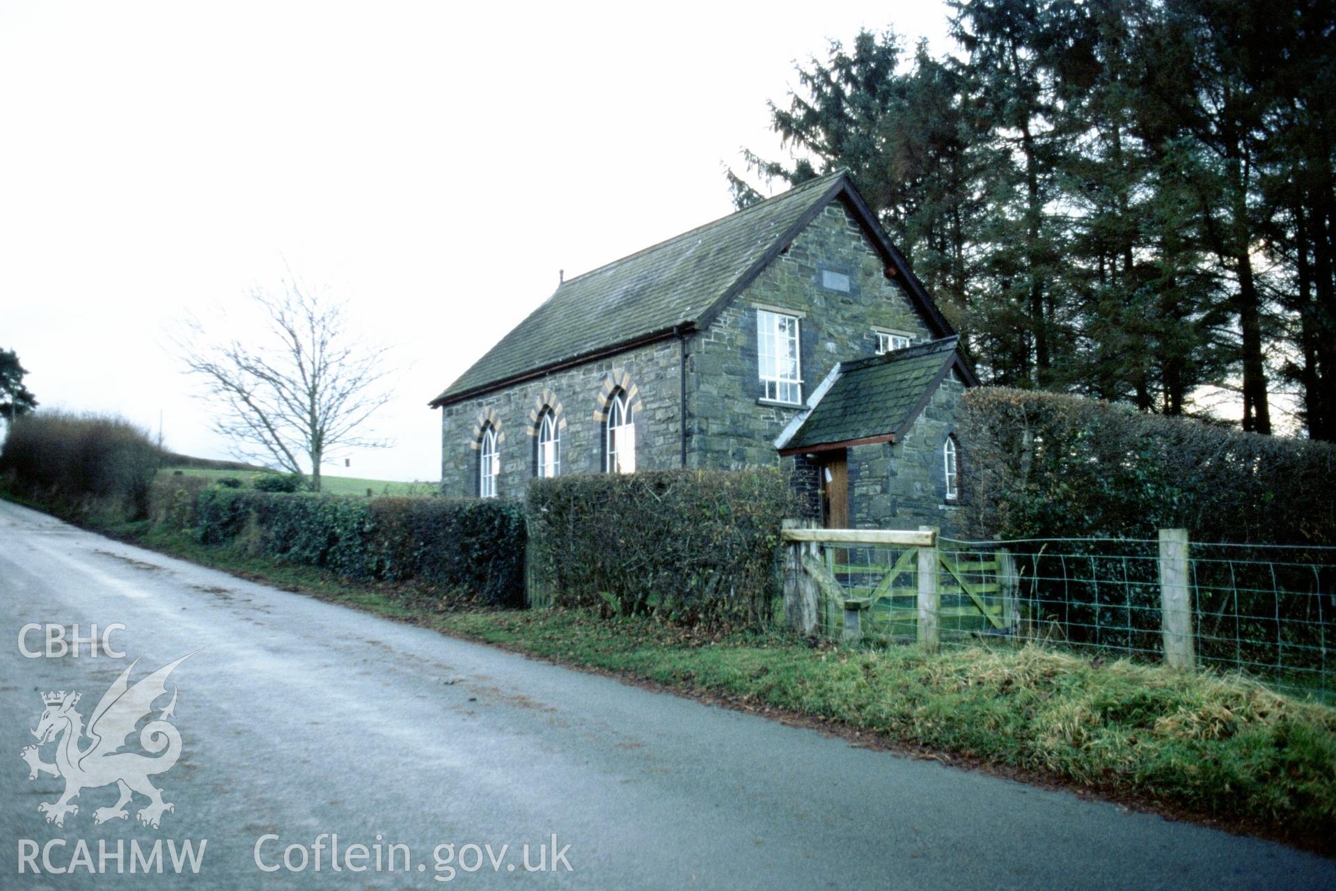 Photographic survey of Rhosfawr Calvinistic Methodist Sunday School, consisting of 1 colour transparencies, produced by Olwen Jenkins, 20/11/2002.