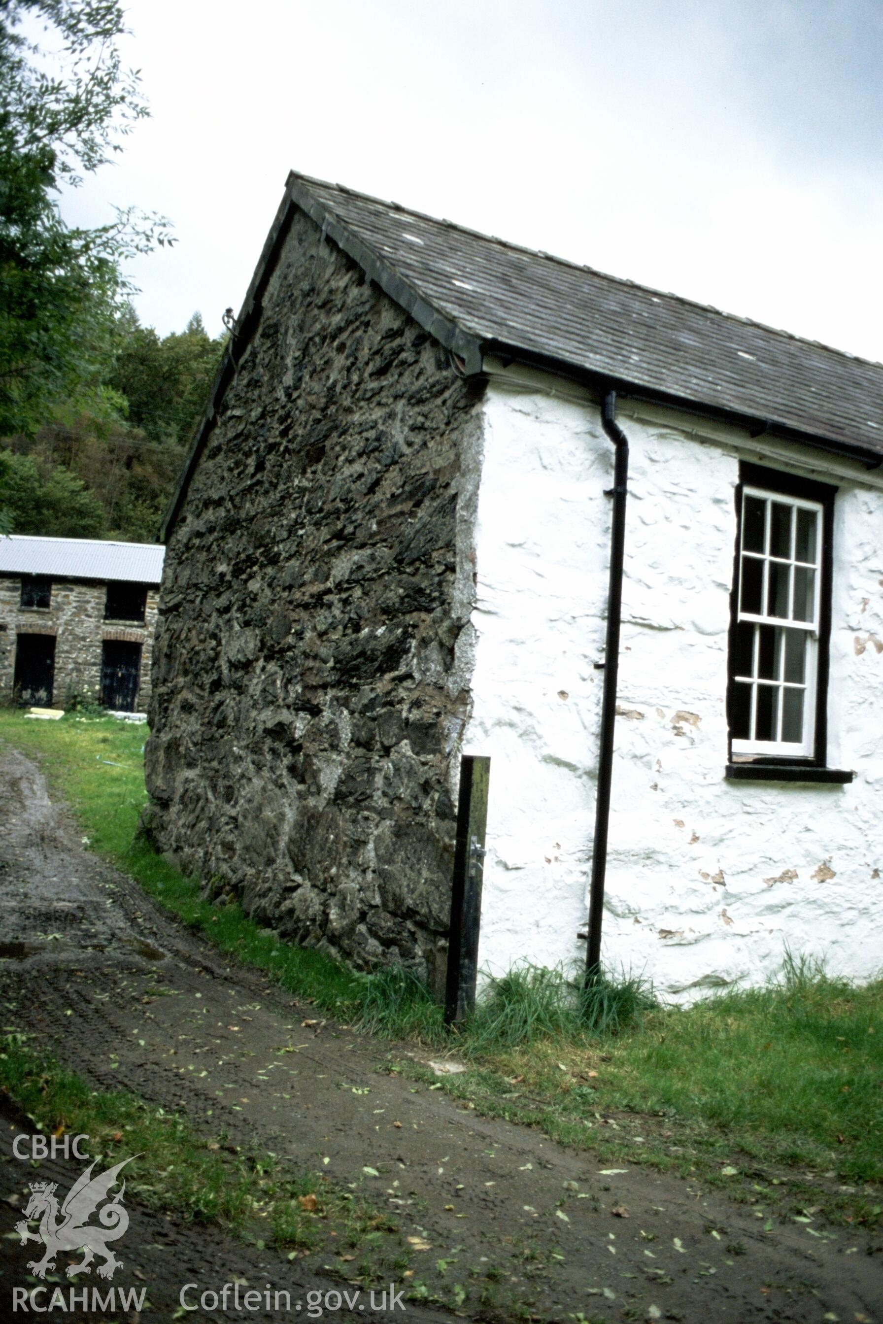 Exterior, front wall (part) & S gable