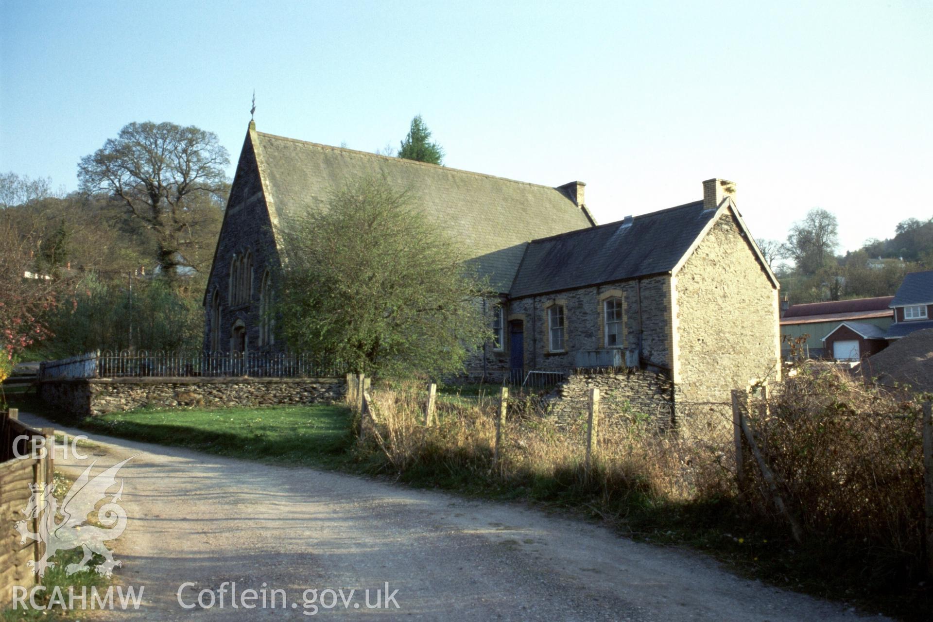 Exterior, front elevation & r.h. side & vestry