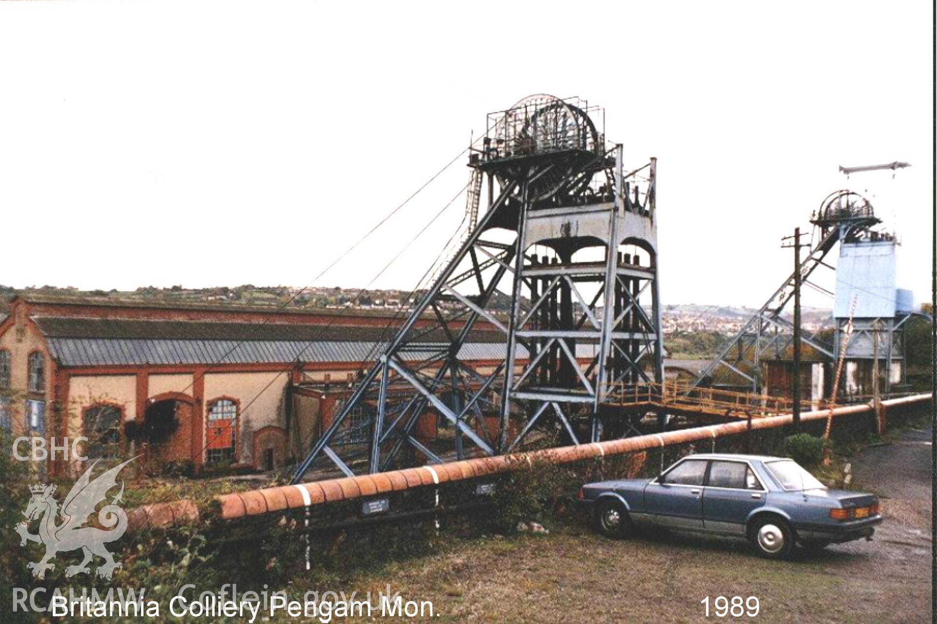 Digital photograph showing Britannia colliery, taken 1989