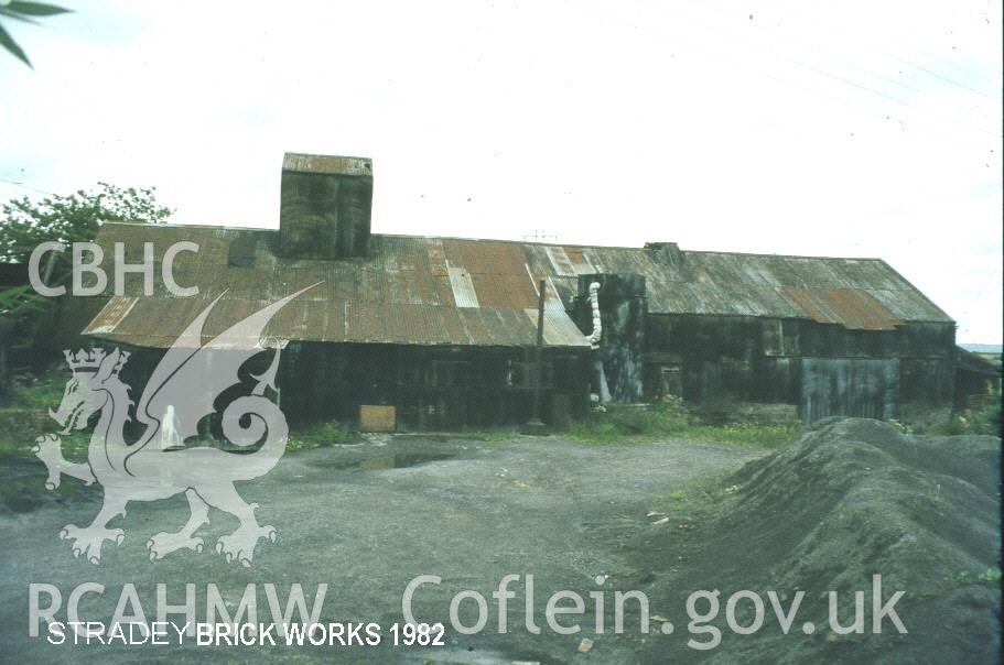 Digital photograph showing Stradey brickworks, taken  in 1982