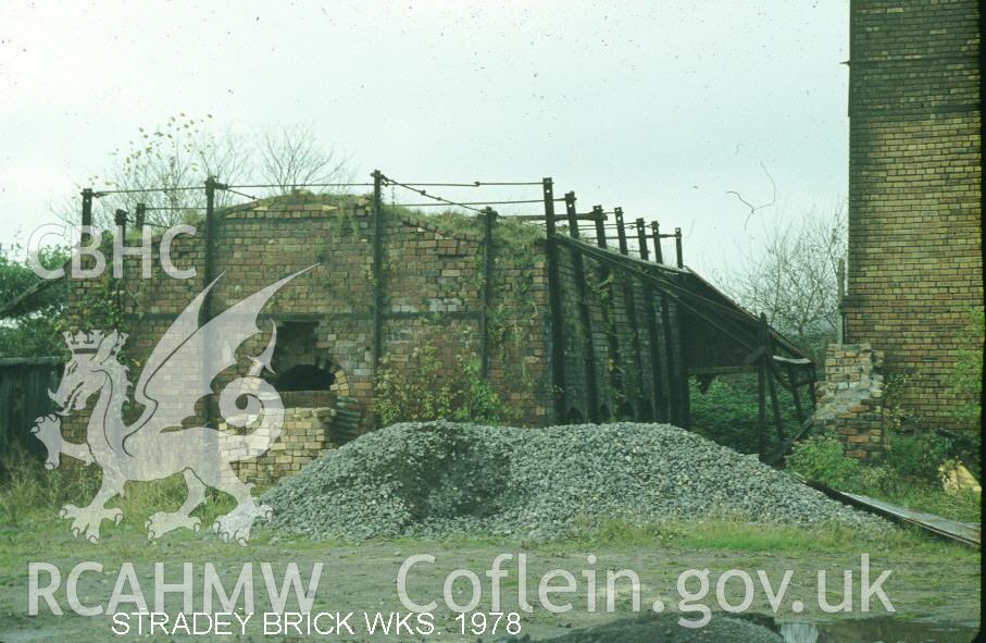 Digital photograph showing Stradey brickworks, taken  in 1978
