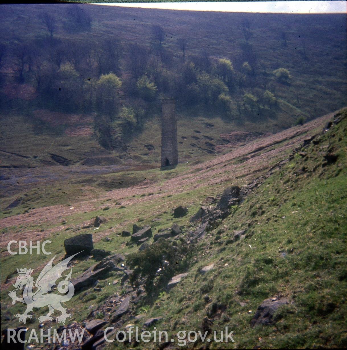Digital photograph showing Cwmbyrgwm colliery remains, taken 1975