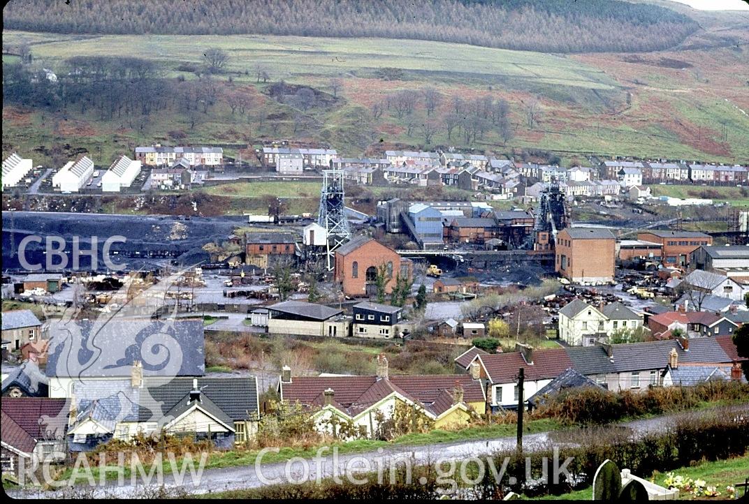 Digital photograph showing Merthyr Vale colliery, taken 1985