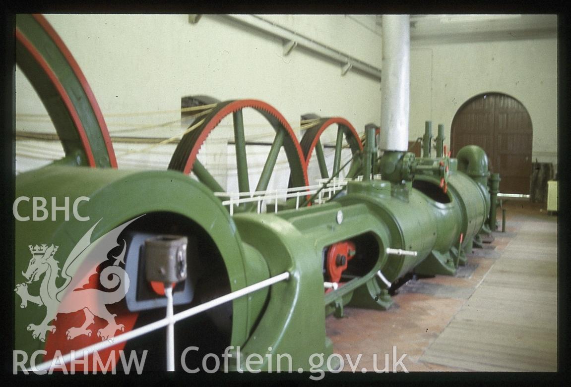 View of restored engine at Kidwelly Tinplate Works in 1990