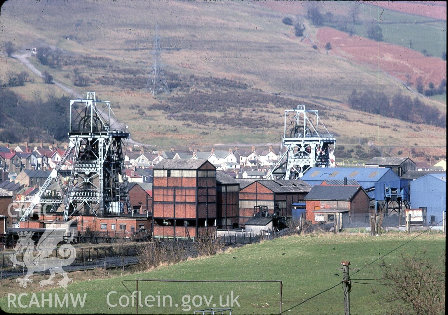 Digital photograph showing Merthyr Vale colliery, taken 1982