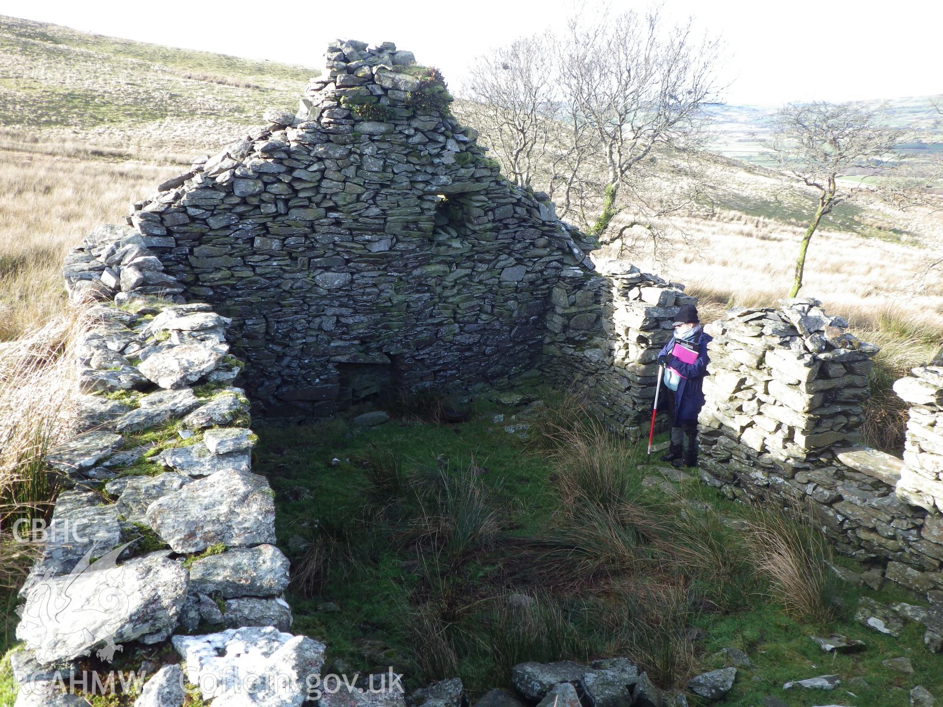 The former house at Bryn Du, looking west northwest.