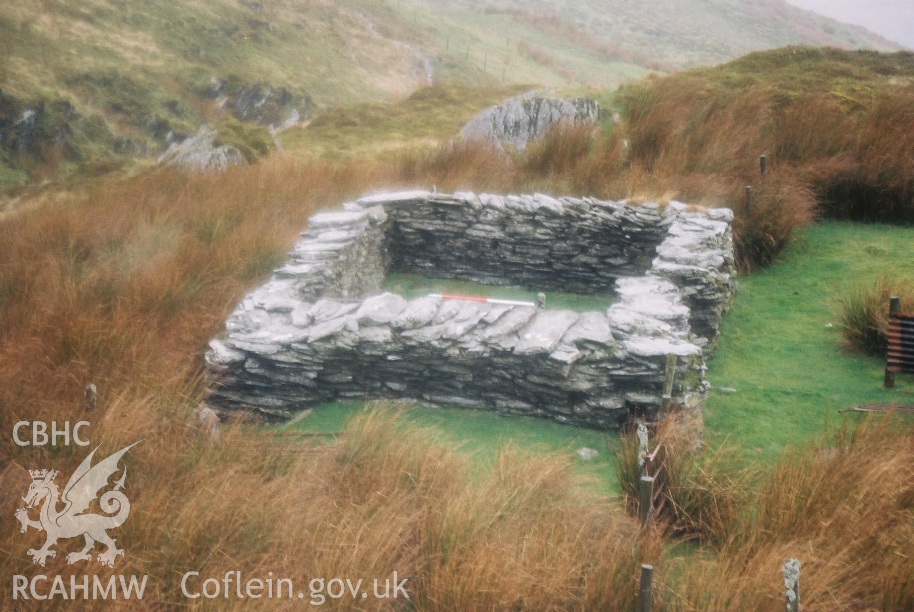 Digital colour photograph of a sheep fold at Cynfal-Fawr taken on 10/07/2005 by S. Meadows during the Tywyn Dolgoch Upland Survey undertaken by Archaeophysica.