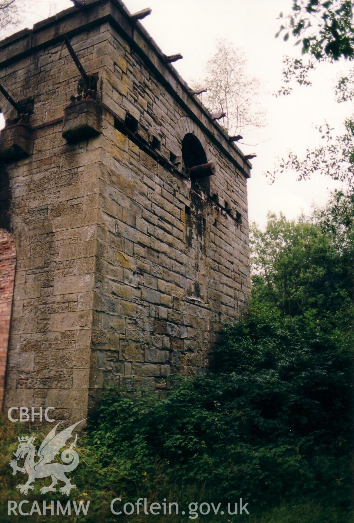 Glyn Pits 1859-65 vertical engine house showing stonework.