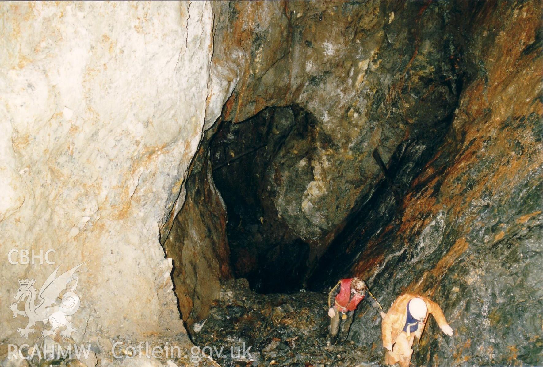 Workings above the Roman Level and below Graig Fawr