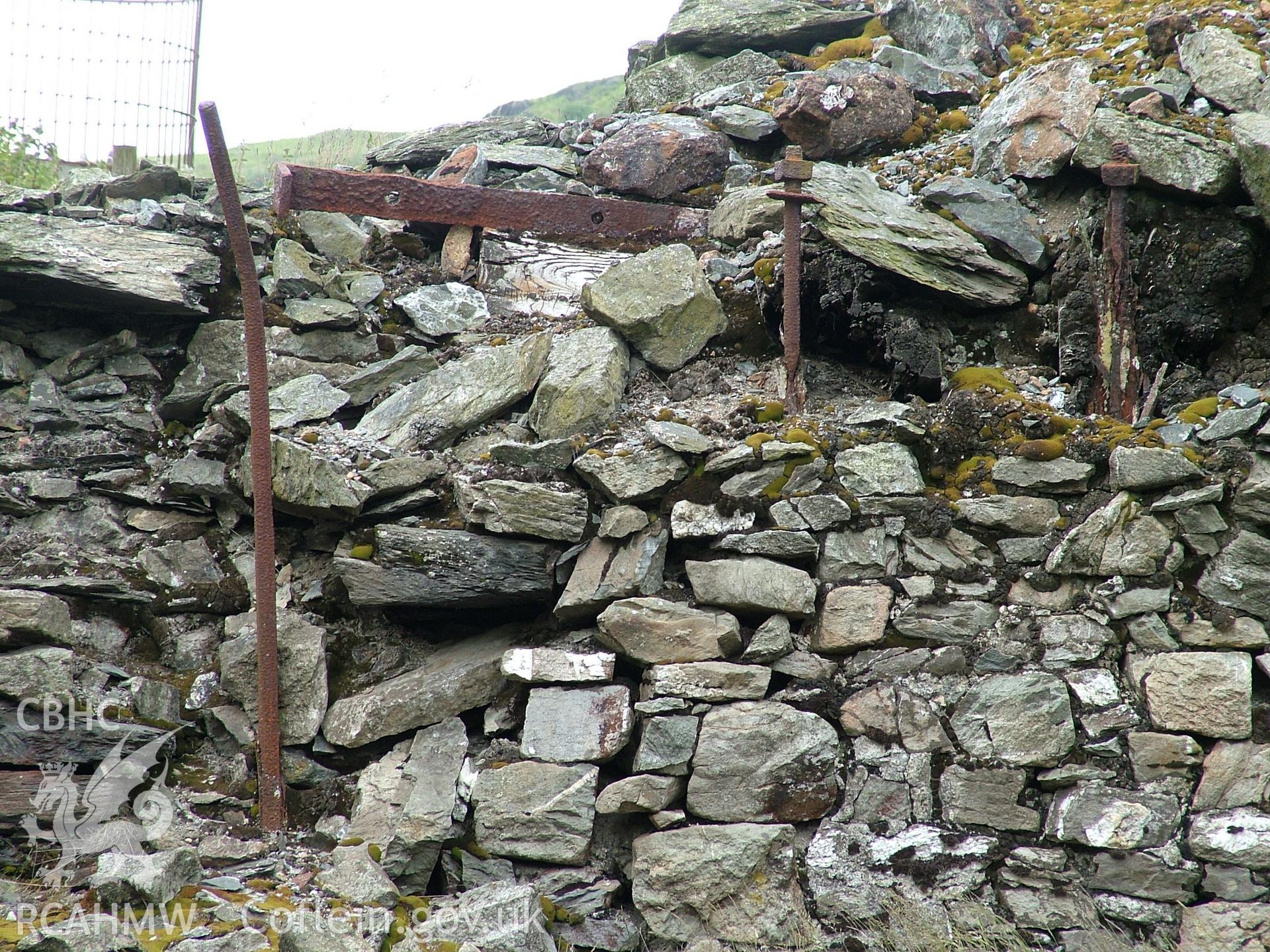 Close up of bolts and metal fixings in situ.