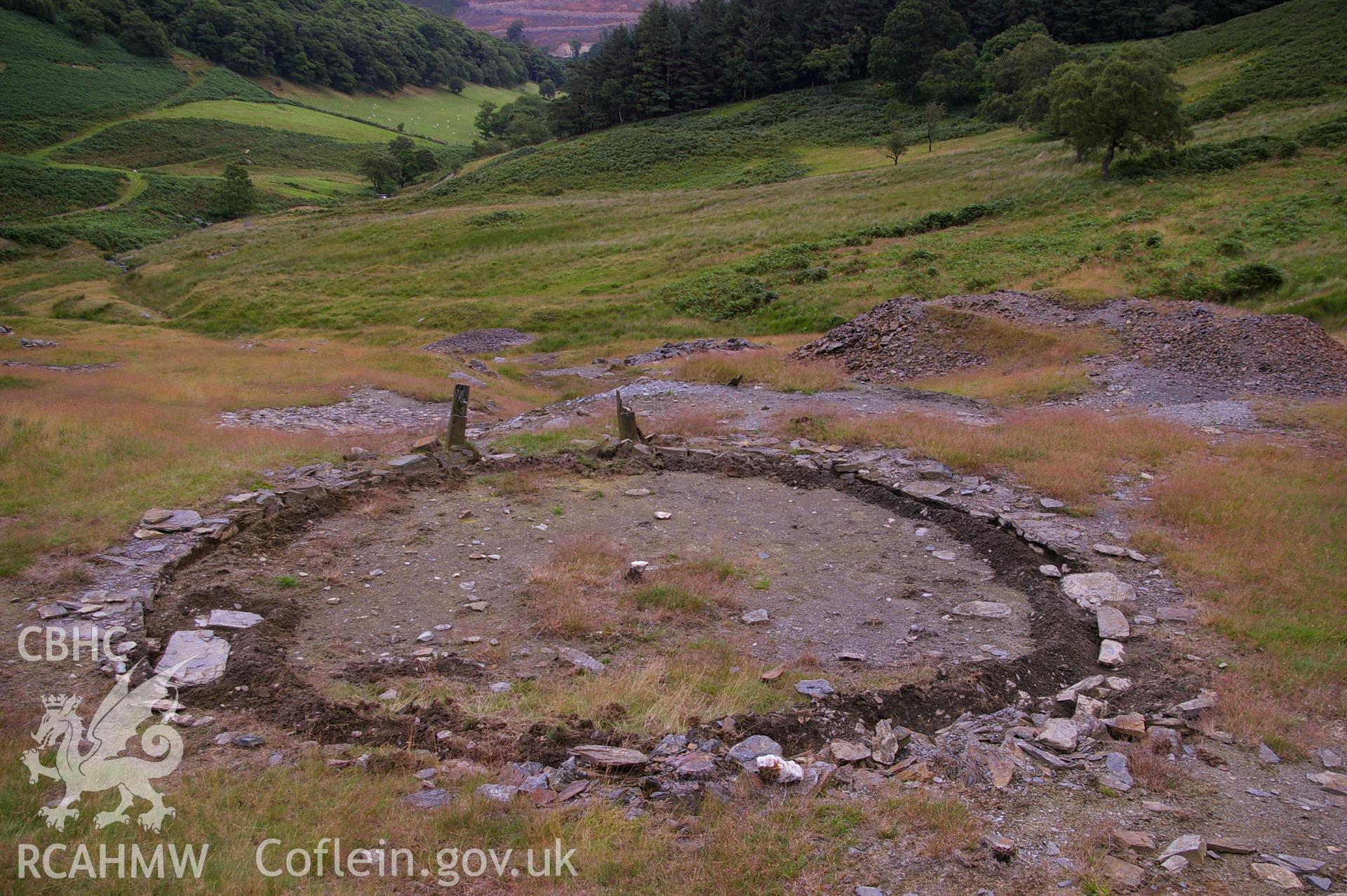 Partially excavated buddle.