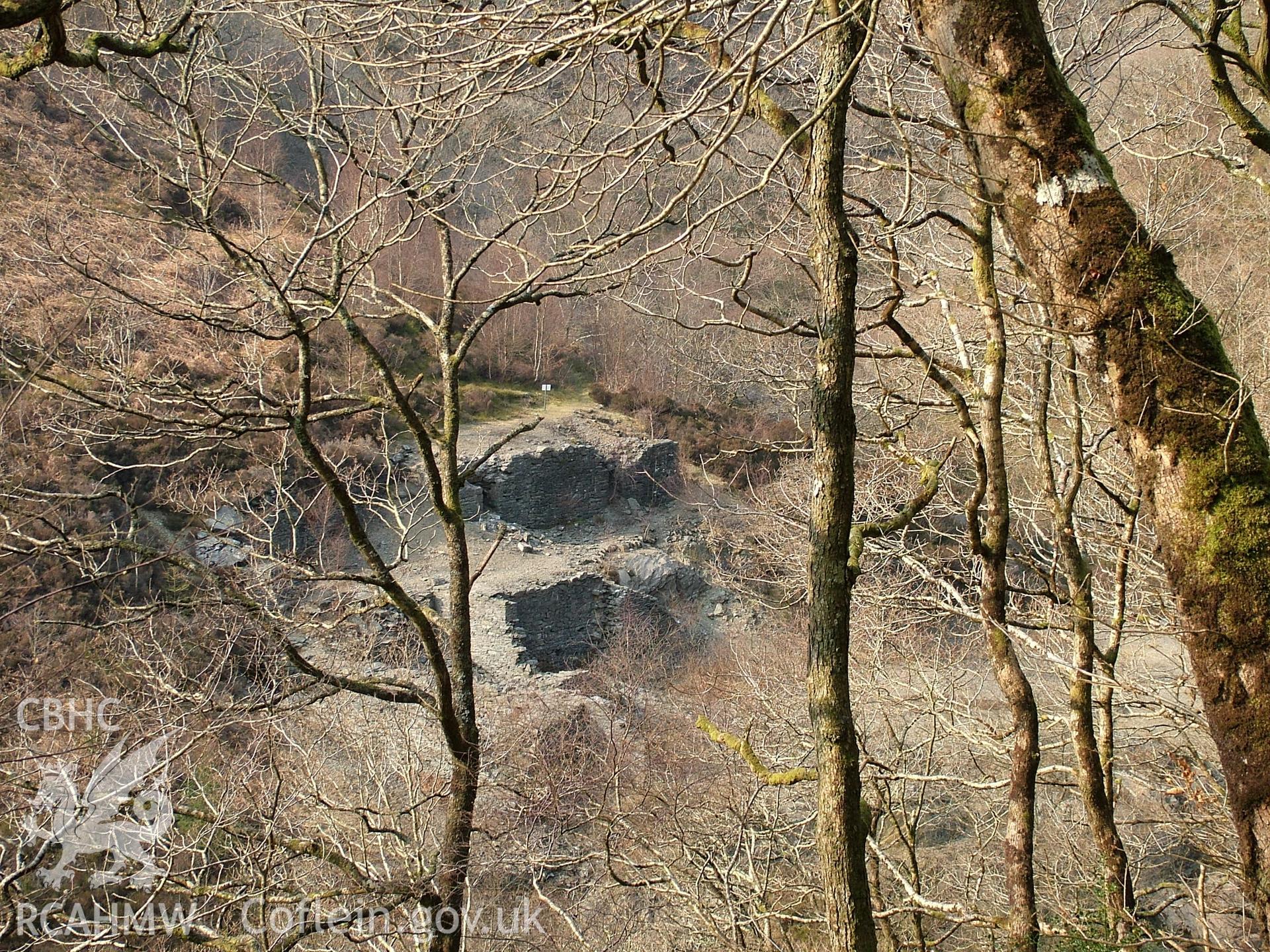 View of mine complex across the valley.