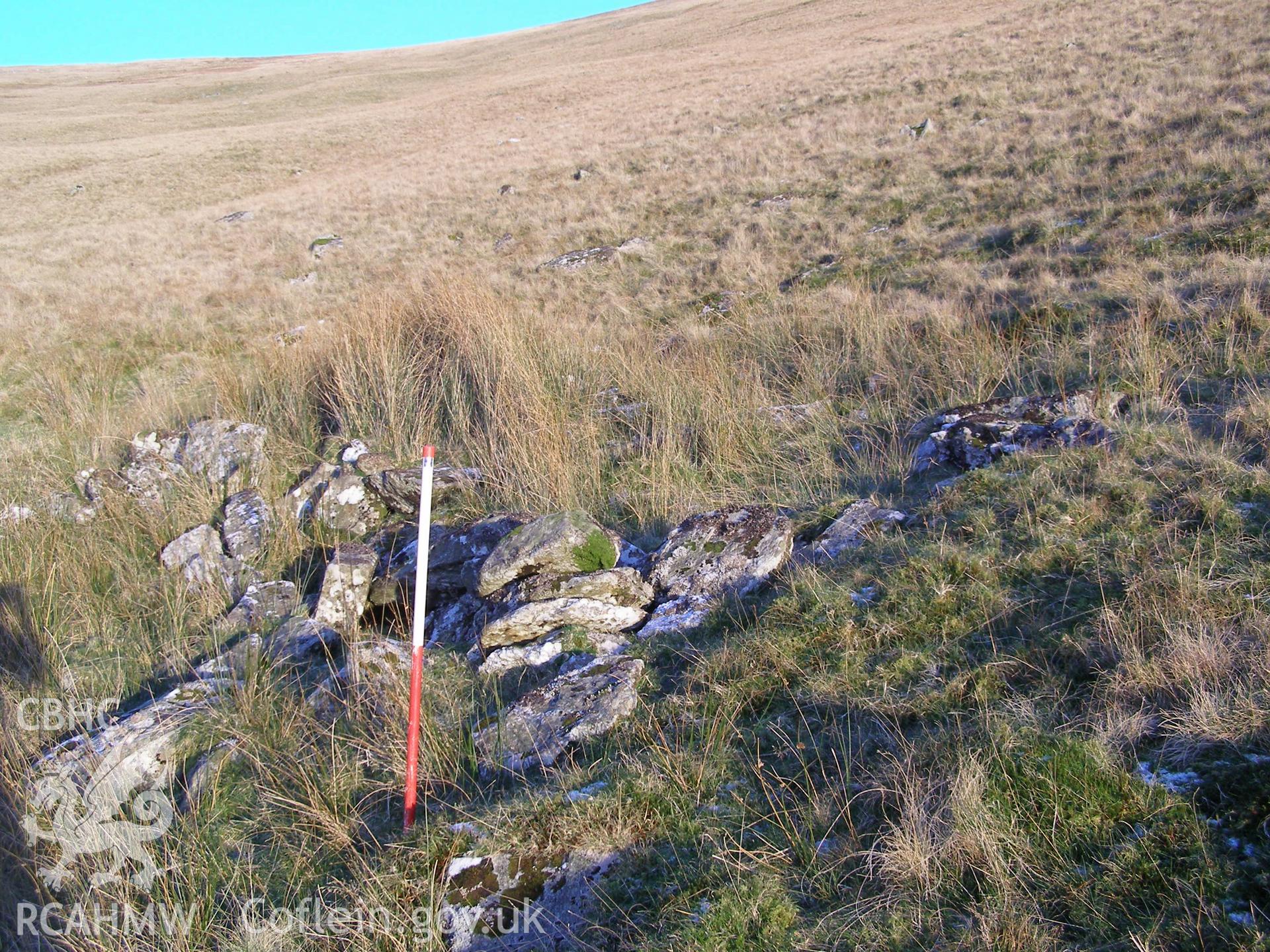 Digital colour photograph of Cwm Gafr sheep shelter VI taken on 20/12/2007 by P.J. Schofield during the Snowdonia Bethesda Upland Survey undertaken by Oxford Archaeology North.