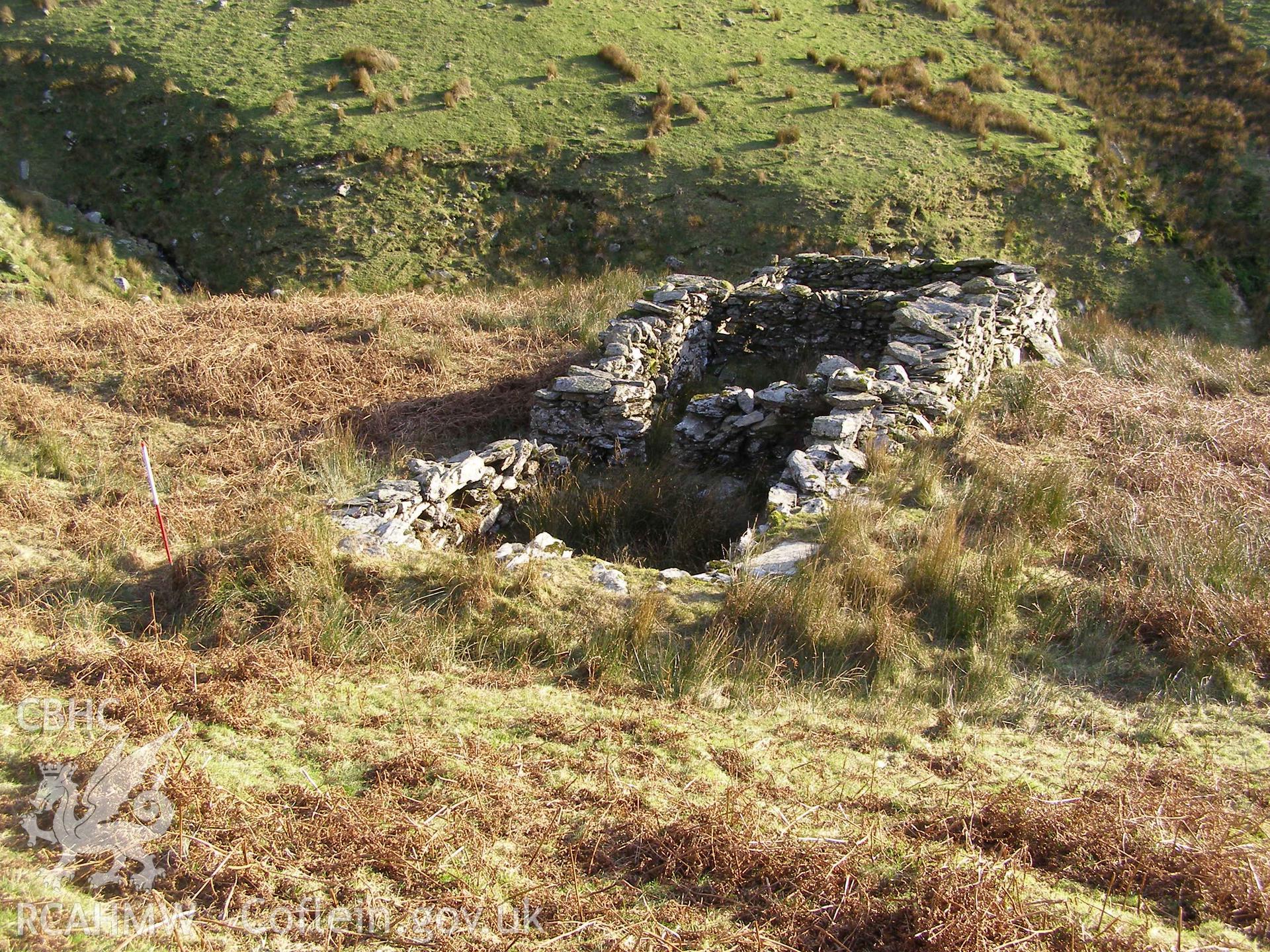 Digital colour photograph of a house at Afon Gafr taken on 20/12/2007 by P.J. Schofield during the Snowdonia Bethesda Upland Survey undertaken by Oxford Archaeology North.