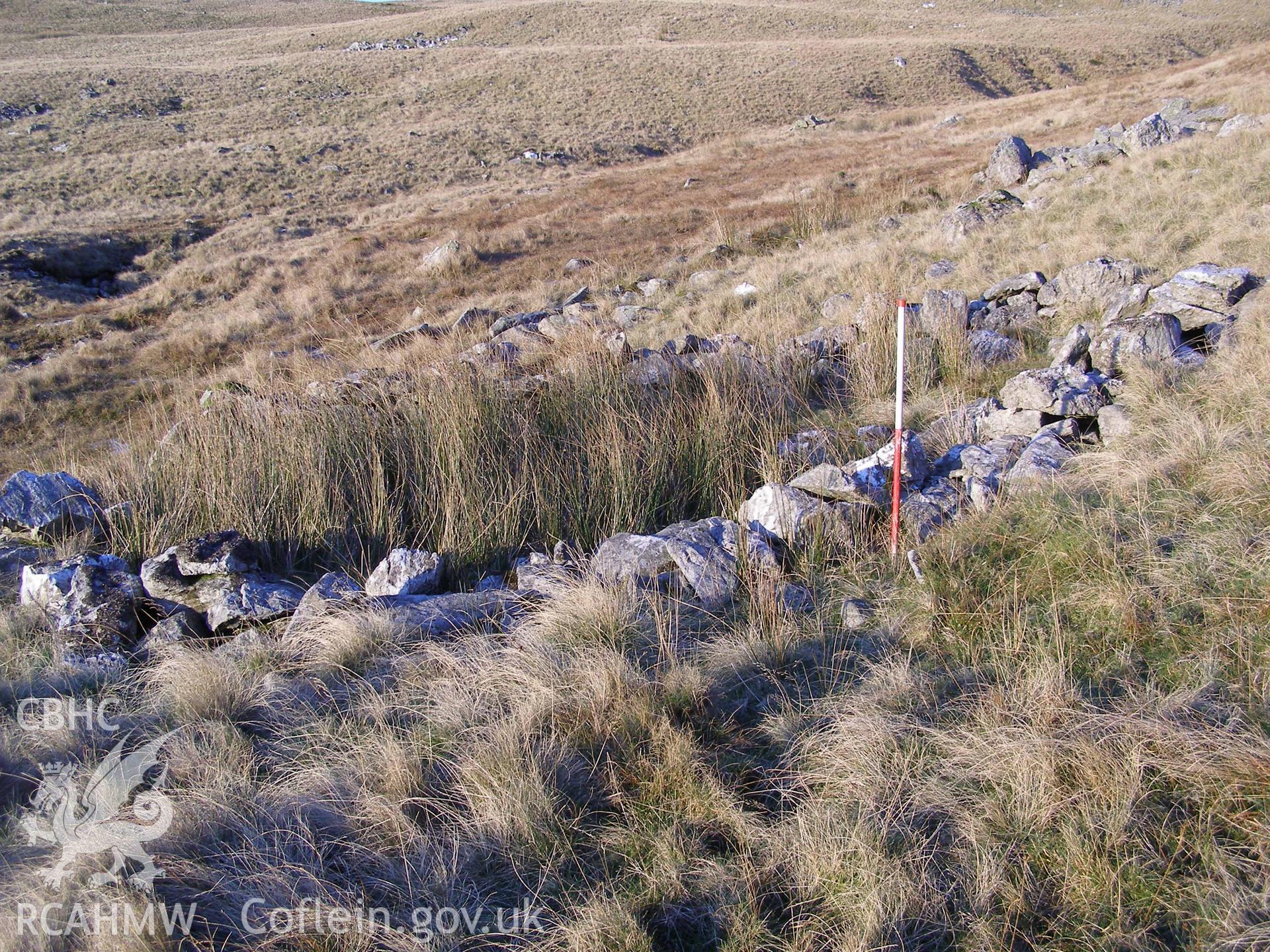 Digital colour photograph of Cwm Gafr sheep shelter V taken on 20/12/2007 by P.J. Schofield during the Snowdonia Bethesda Upland Survey undertaken by Oxford Archaeology North.