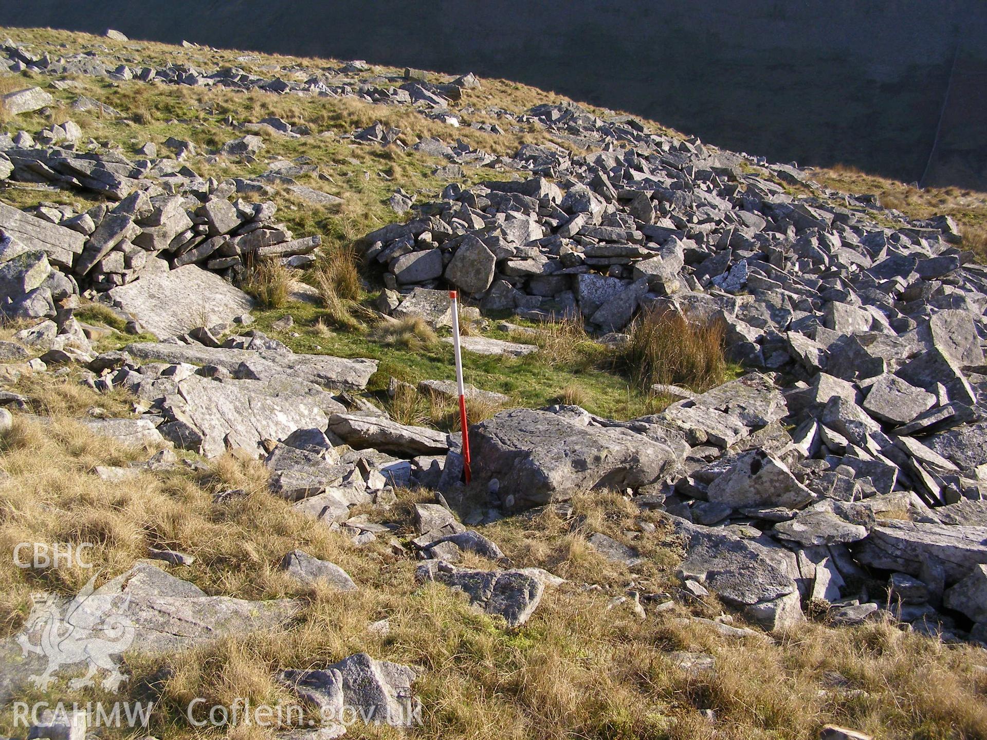 Digital colour photograph of Cwm Dudodyn sheep fold II taken on 20/12/2007 by P.J. Schofield during the Snowdonia Bethesda Upland Survey undertaken by Oxford Archaeology North.