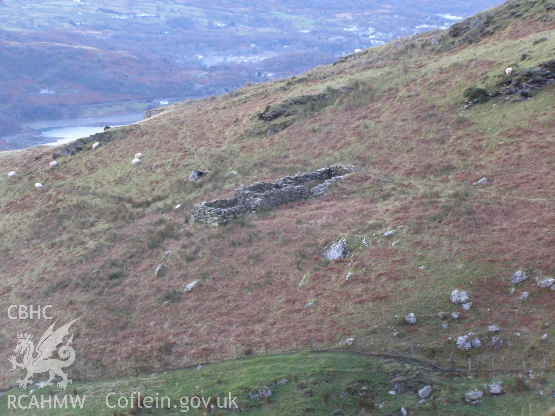 Digital colour photograph of a house at Afon Gafr taken on 20/12/2007 by P.J. Schofield during the Snowdonia Bethesda Upland Survey undertaken by Oxford Archaeology North.
