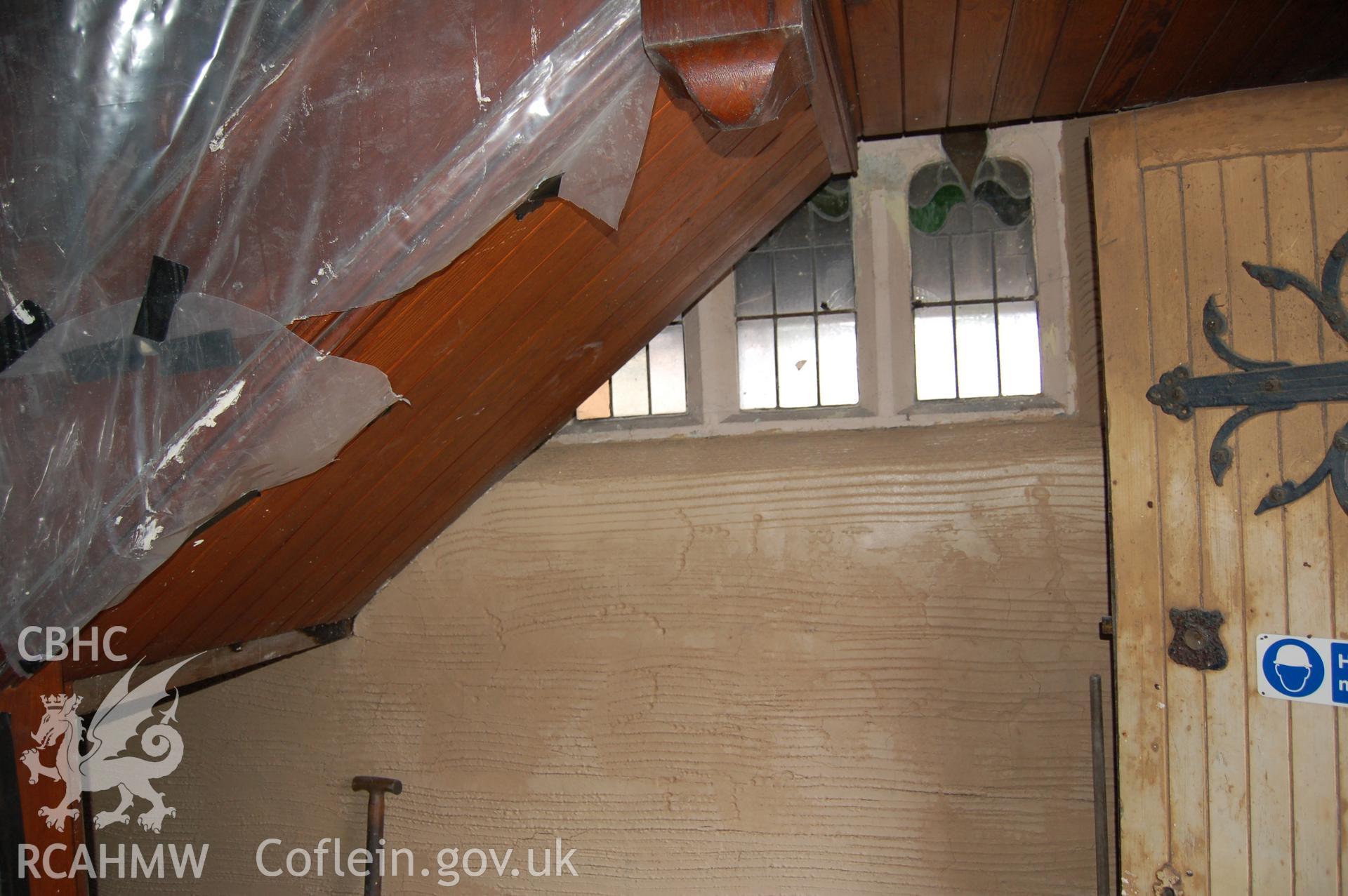 Digital colour photograph showing an interior room at the Van Road United Reformed Church, during renovation.