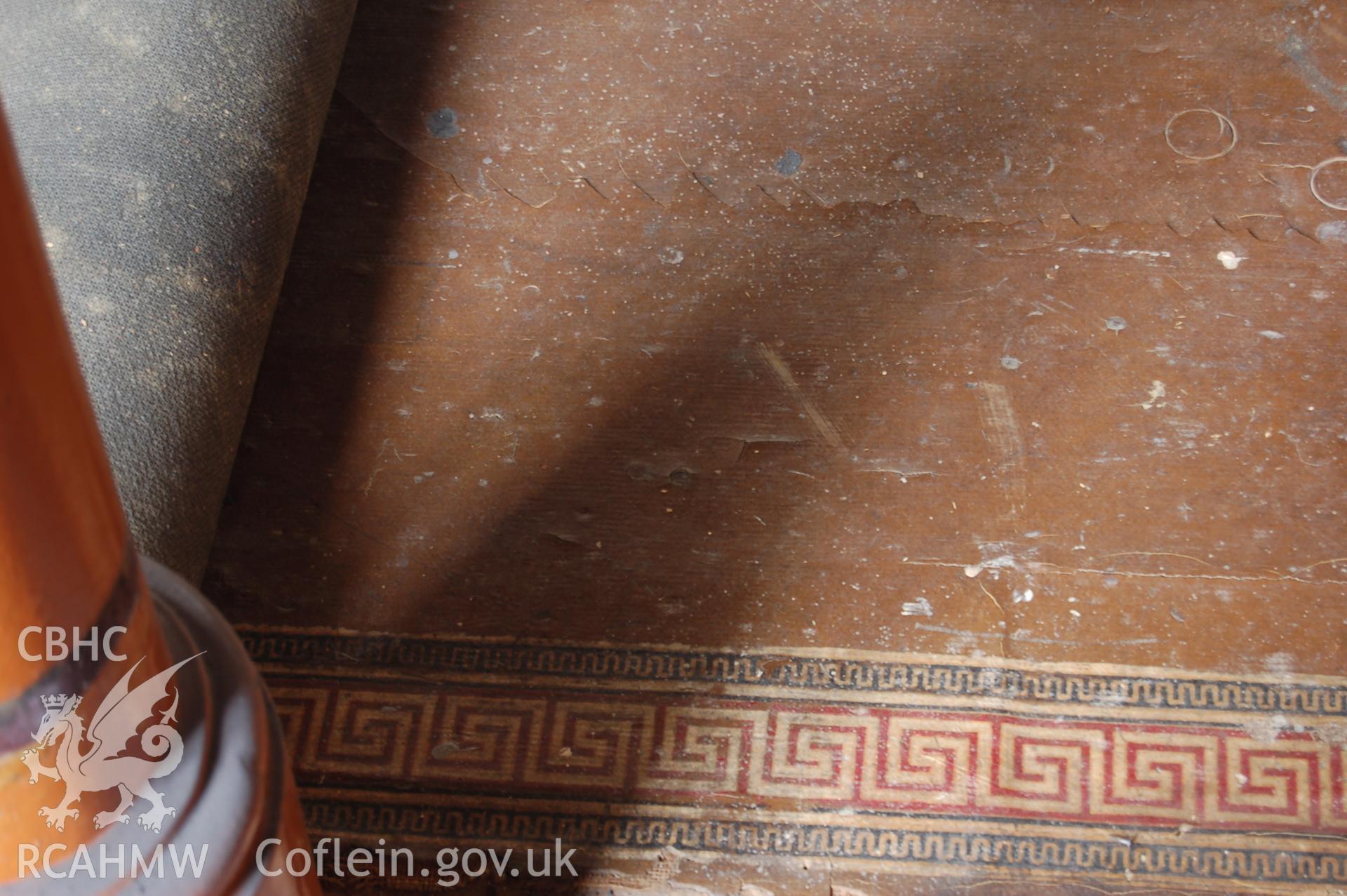 Digital colour photograph showing interior renovation work (floor & original lino) during the second phase of restoration (2009-2010) of Van Road United Reformed Church.