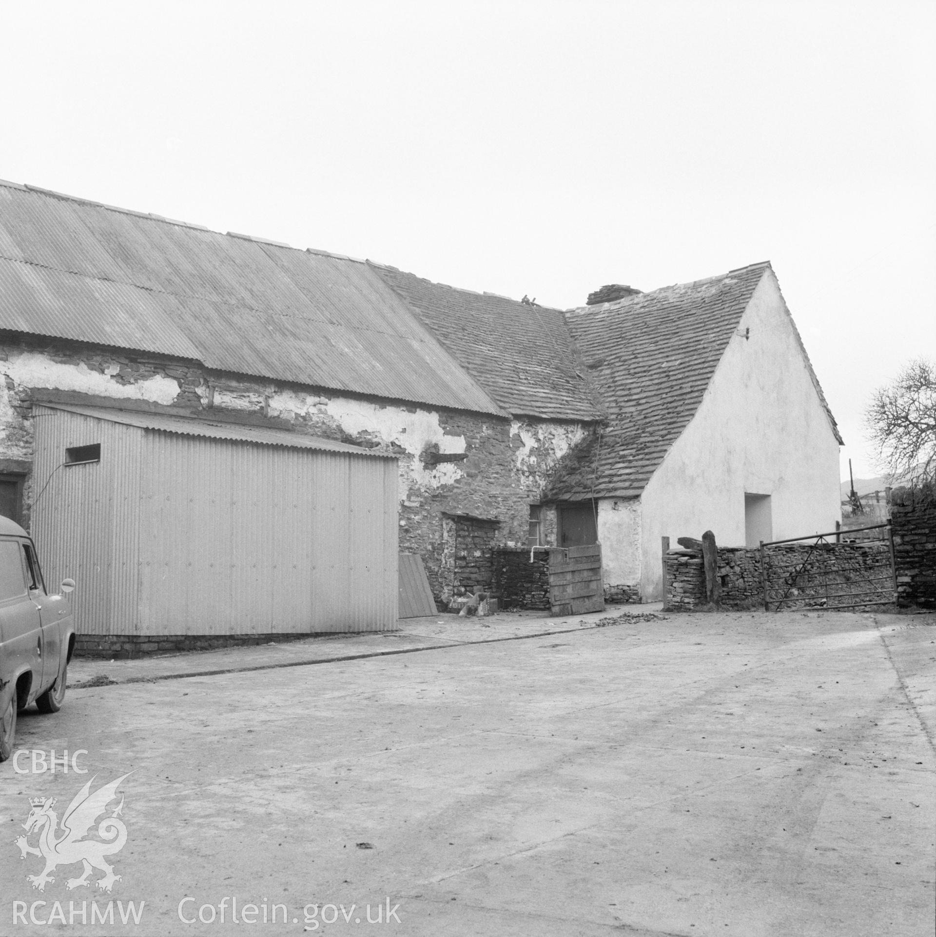 Digital copy of a black and white negative showing Parc Mawr, Eglwysilan, taken 19th November 1965.