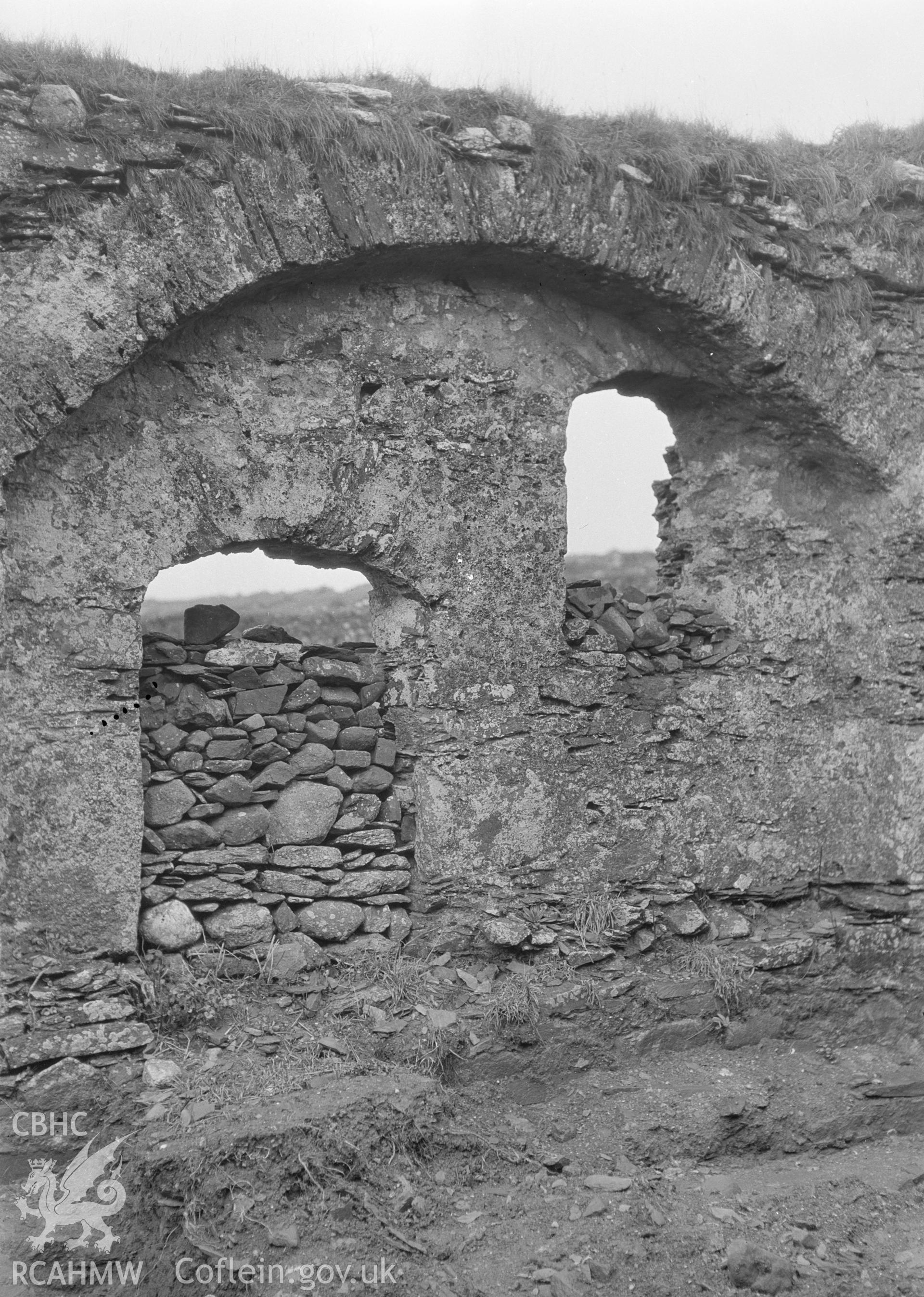 Digital copy of a black and white negative showing St Justinian's Chapel.