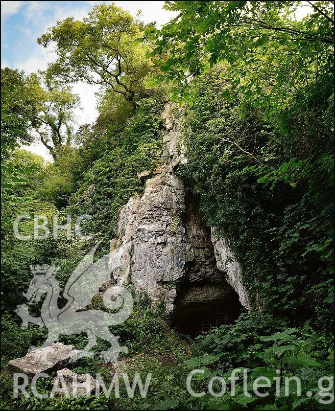 Undated digital photo of Cathole Cave, Parkmill, Gower, taken by Howard Stone.ooding of the area.