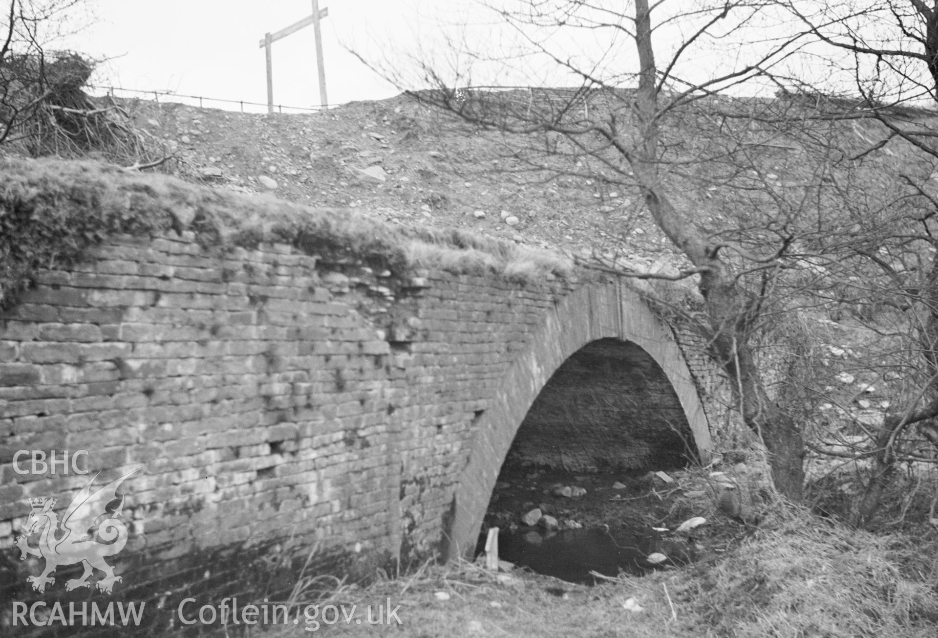 Digital copy of a black and white negative showing Pont y Ffrithwaun.