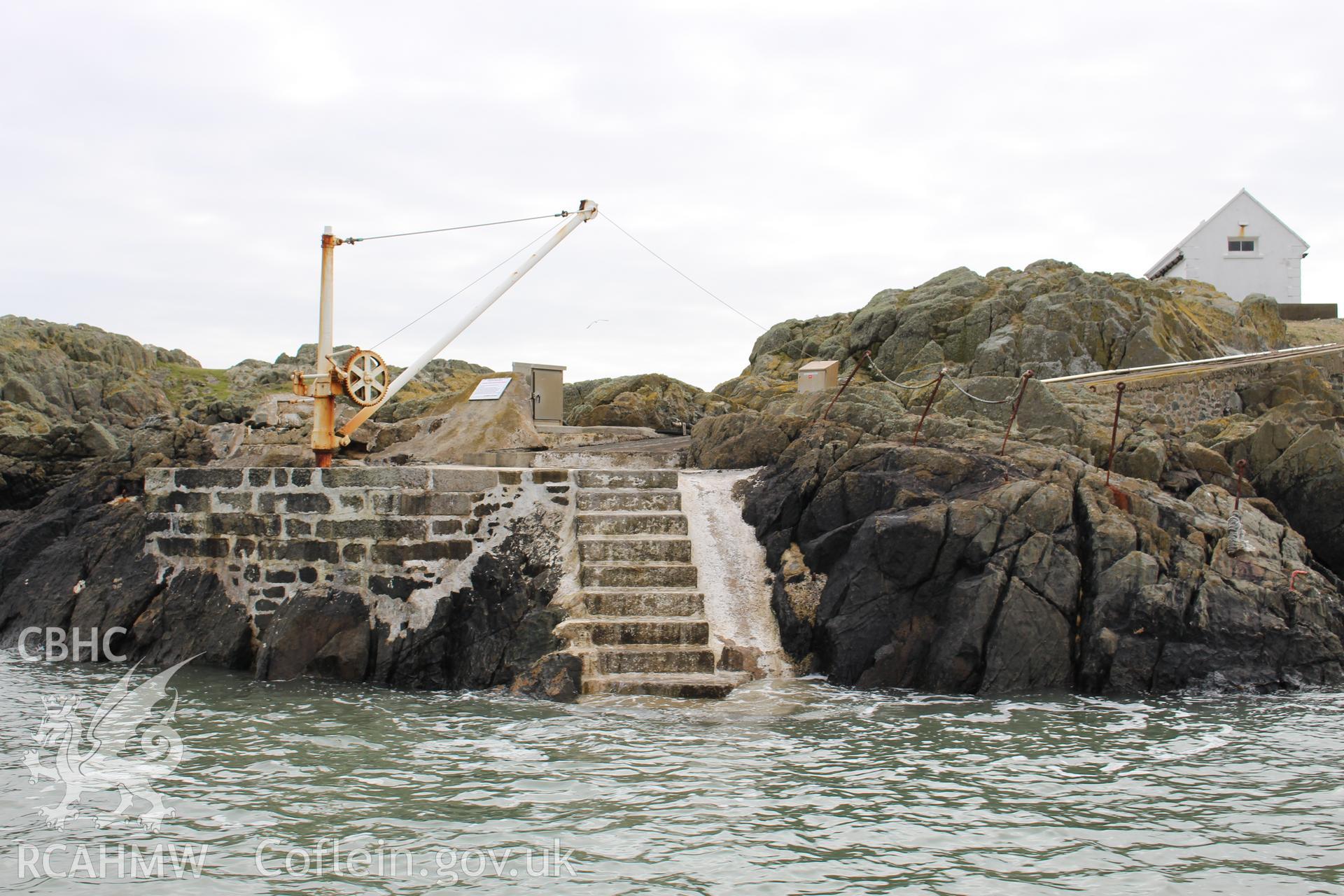 Skerries Jetty (north). Investigator's photographic survey for the CHERISH Project. ? Crown: CHERISH PROJECT 2018. Produced with EU funds through the Ireland Wales Co-operation Programme 2014-2020. All material made freely available through the Open Government Licence.