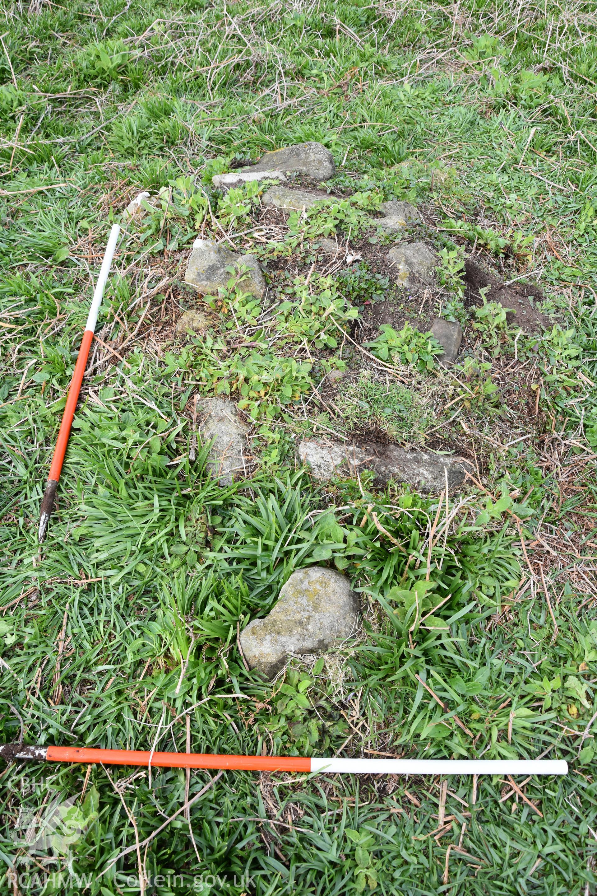 Skomer Island cairn group 1. Field survey 19 April 2018. Cairn A