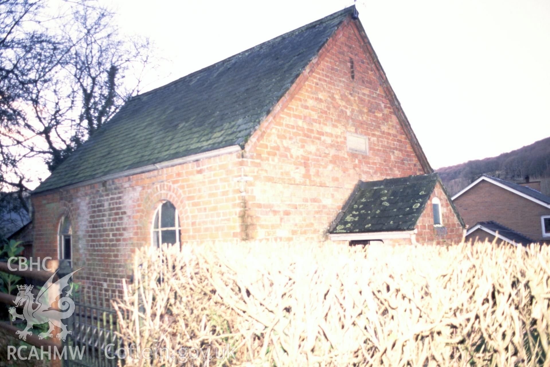 Exterior, front gable entry & L H side wall (with flash)