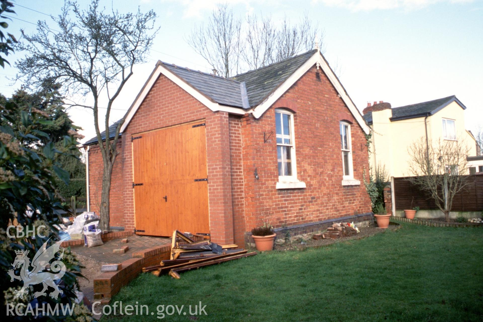 Exterior, rear gable, plus long-wall side with new garage entry