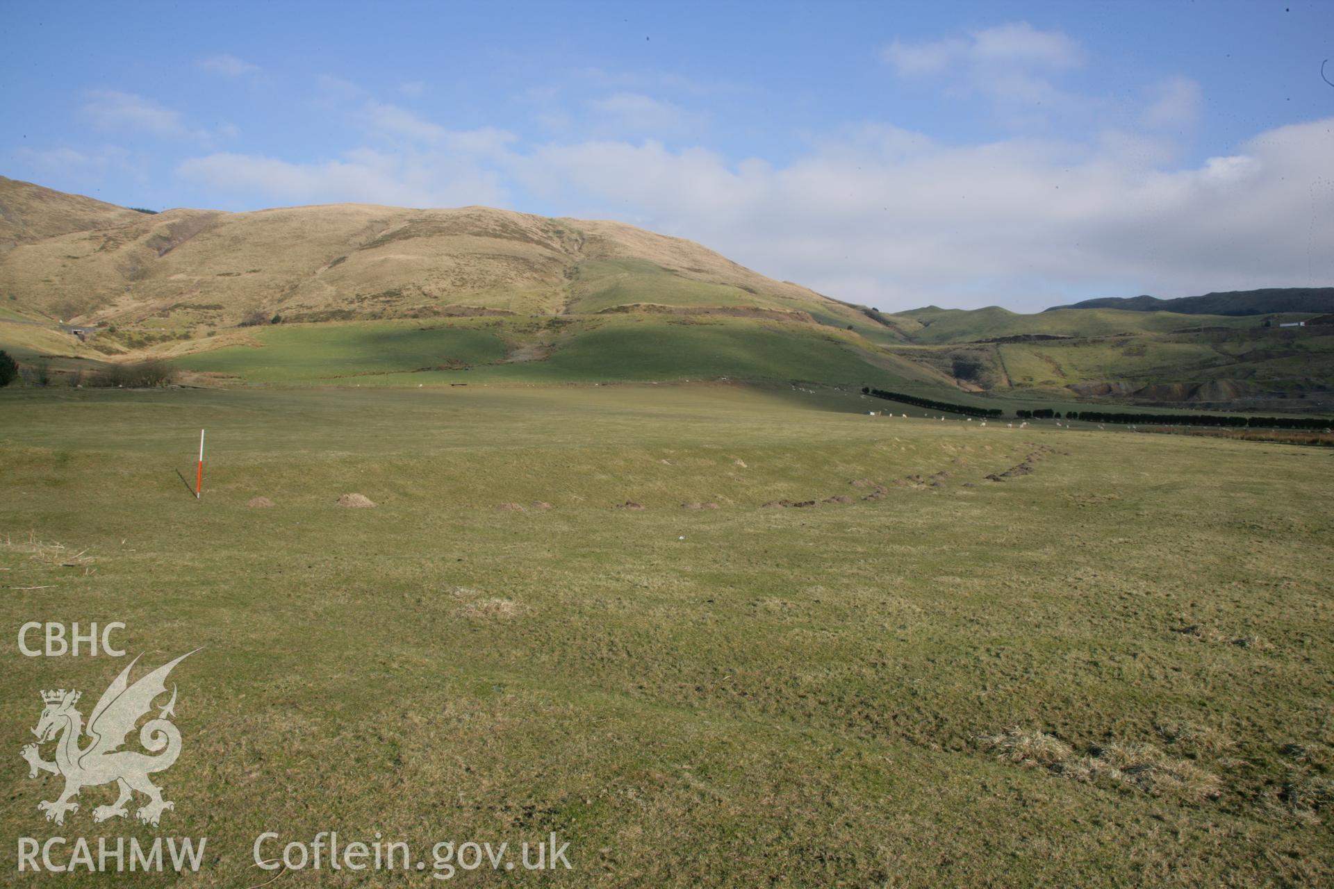 Photographic survey of Llys Arthur earthwork during fieldwork with Aberystwyth University, conducted on 21st February 2013.