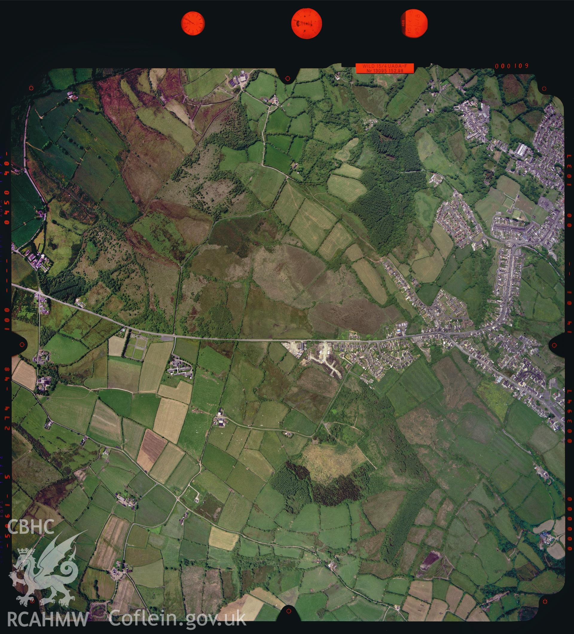 Digital copy of an Ordnance Survey aerial view showing the Tumble area, dated 2003.