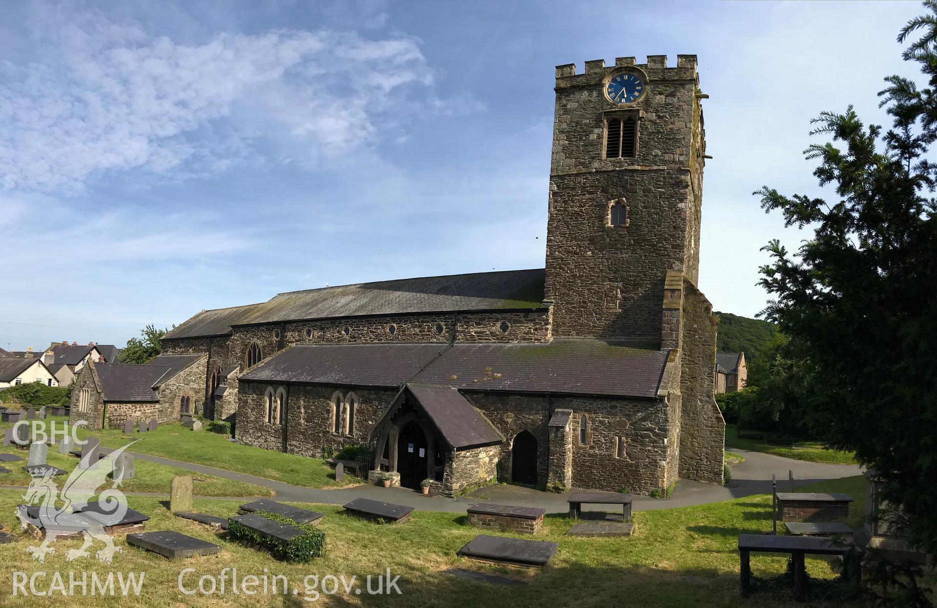 Colour photo showing exterior view of St. Mary and All Saints Church, Conwy, formerly Aberconwy Abbey, taken by Paul R. Davis, 23rd June 2018.