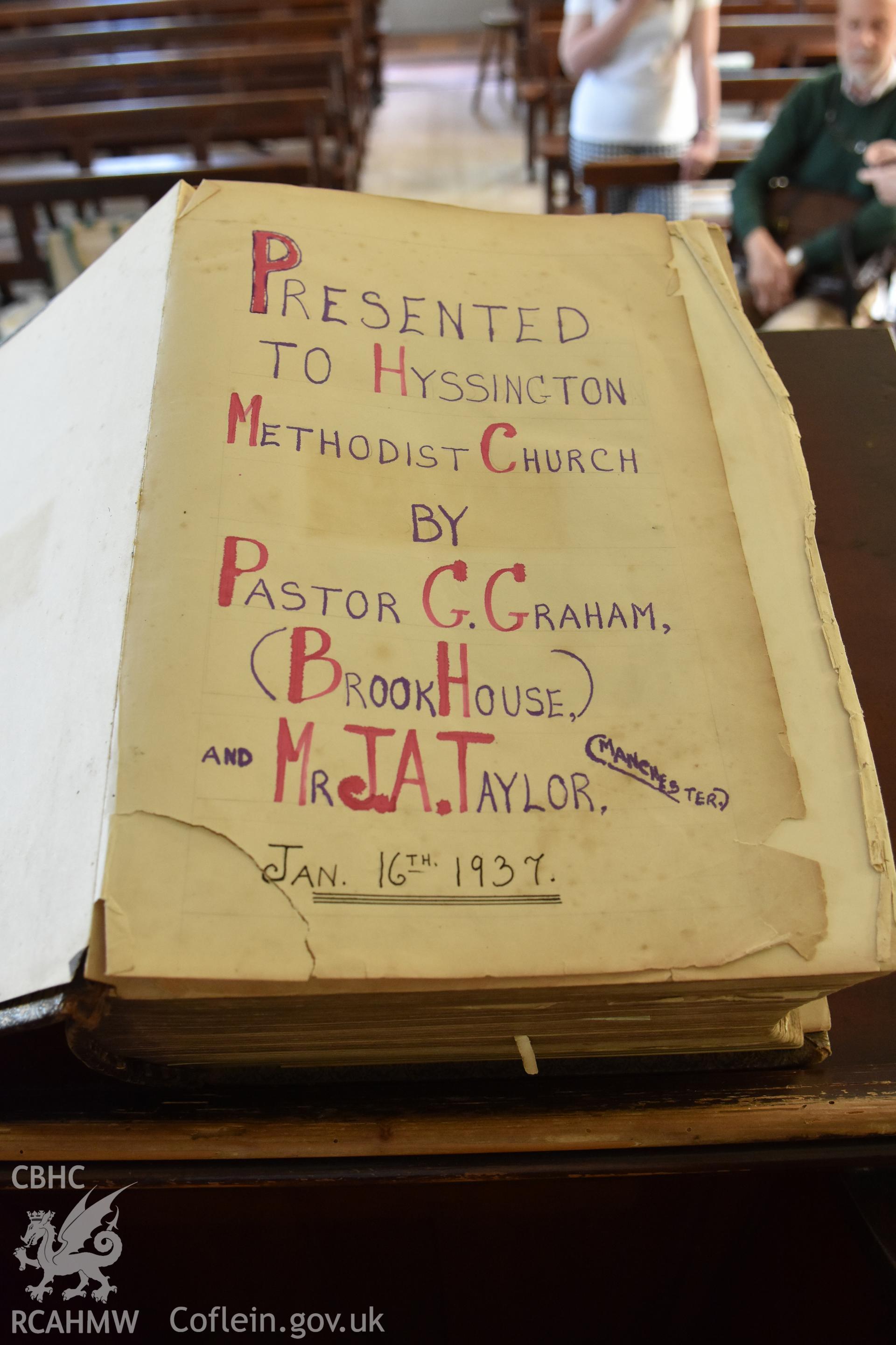 Hyssington Chapel Henry's Bible