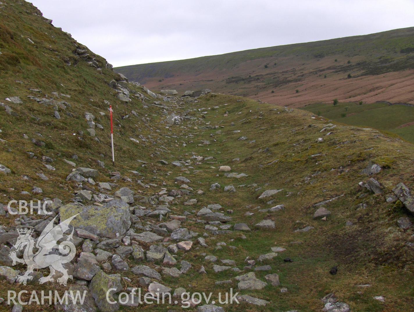 Digital colour photograph of Crug Hywel camp taken on 09/05/2007 by N.A.R. Vaughan during the Black Mountain Central South Upland Survey undertaken by Archaeophysica.