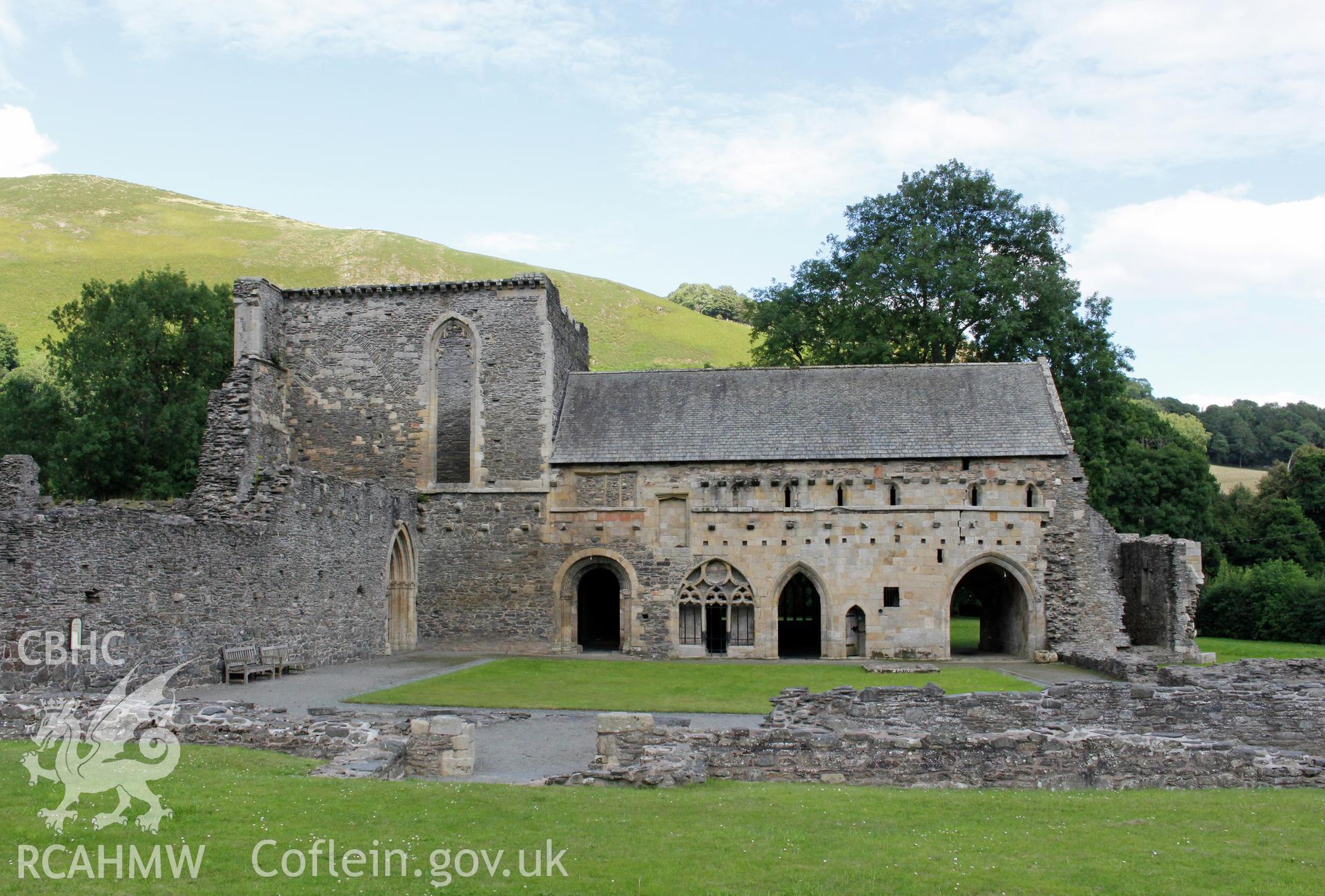 Valle Crucis Abbey:East range of cloisters from west