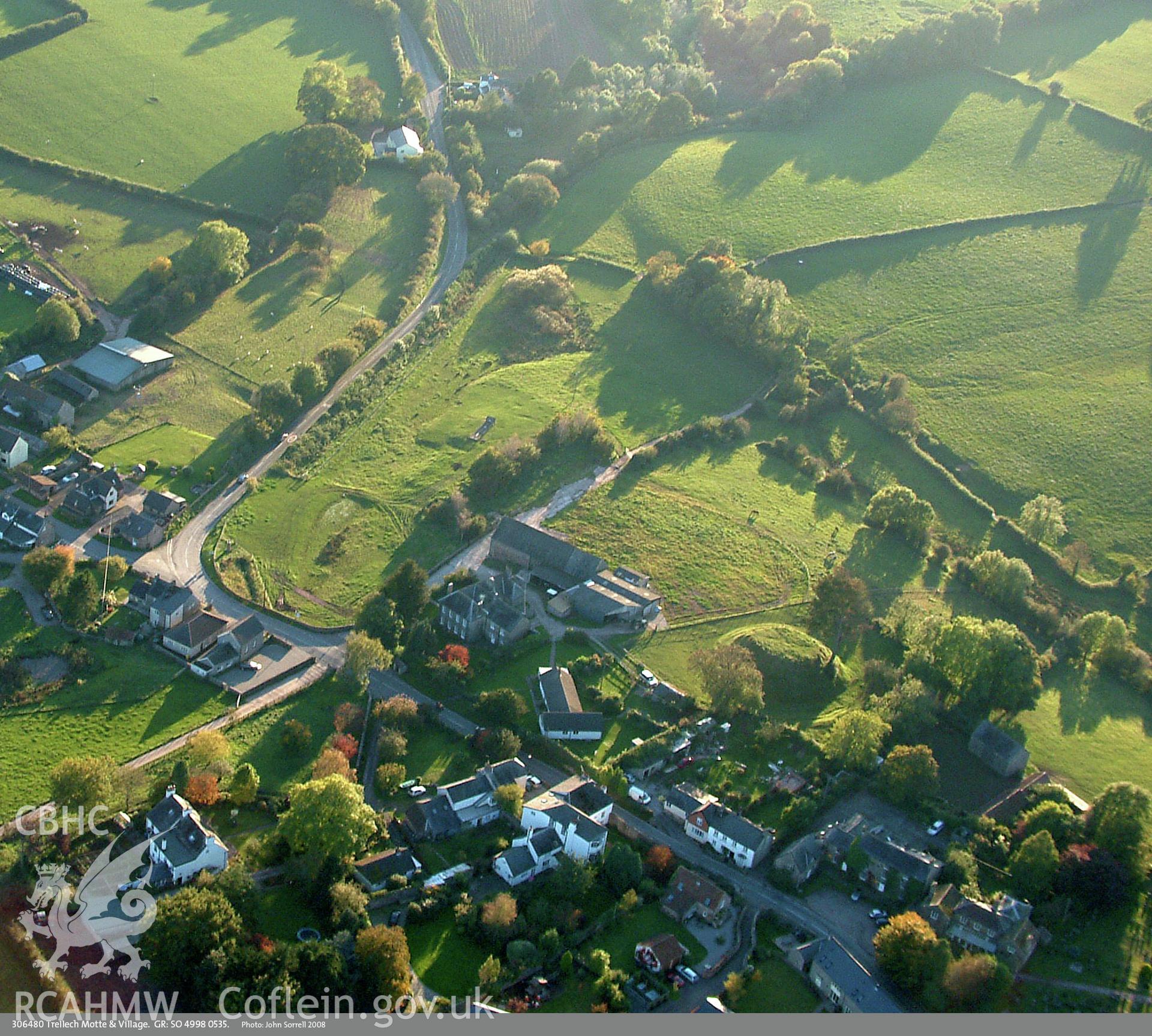 View of Trellech Motte, taken by John Sorrell, 2008.