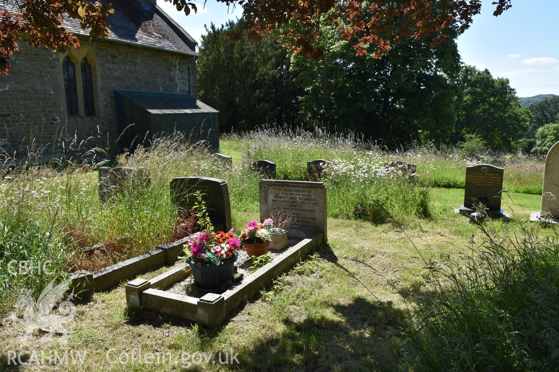 St Etheldreda's church, Hyssington, Gravestone