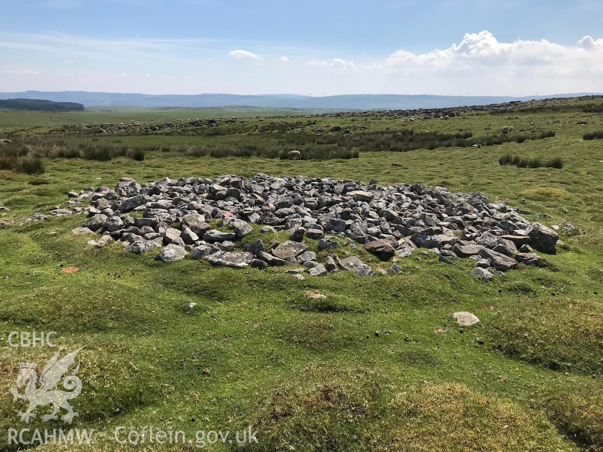 Colour photo of Foel Deg Longhouse, Quarter Bach, taken by Paul R. Davis, 10th June 2018.