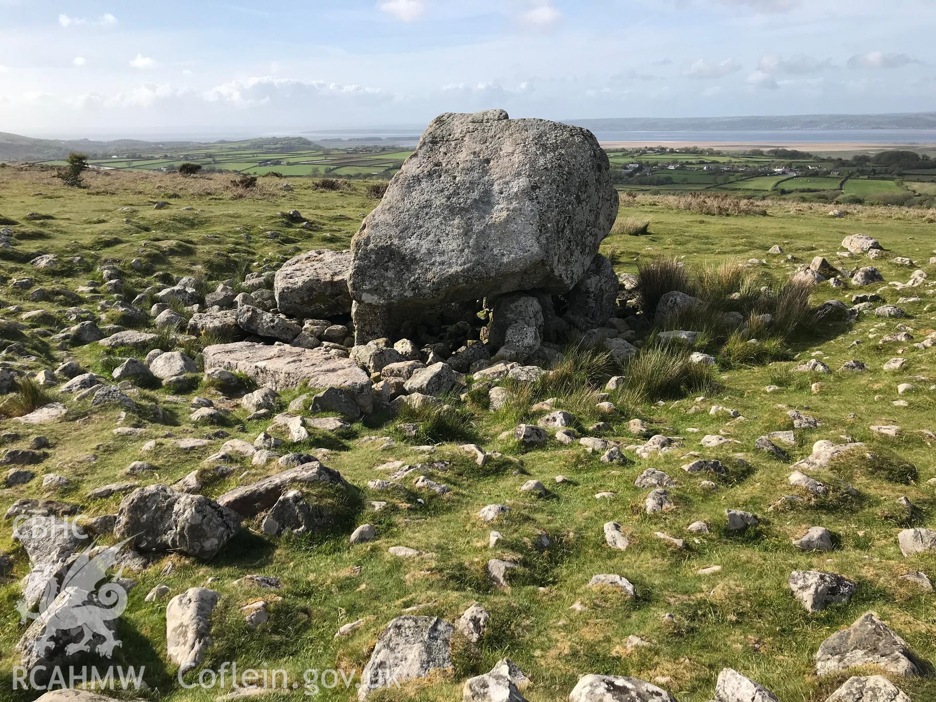 Colour photo showing Arthur's Stone Burial Chamber, taken by Paul R. Davis, 10th May 2018.
