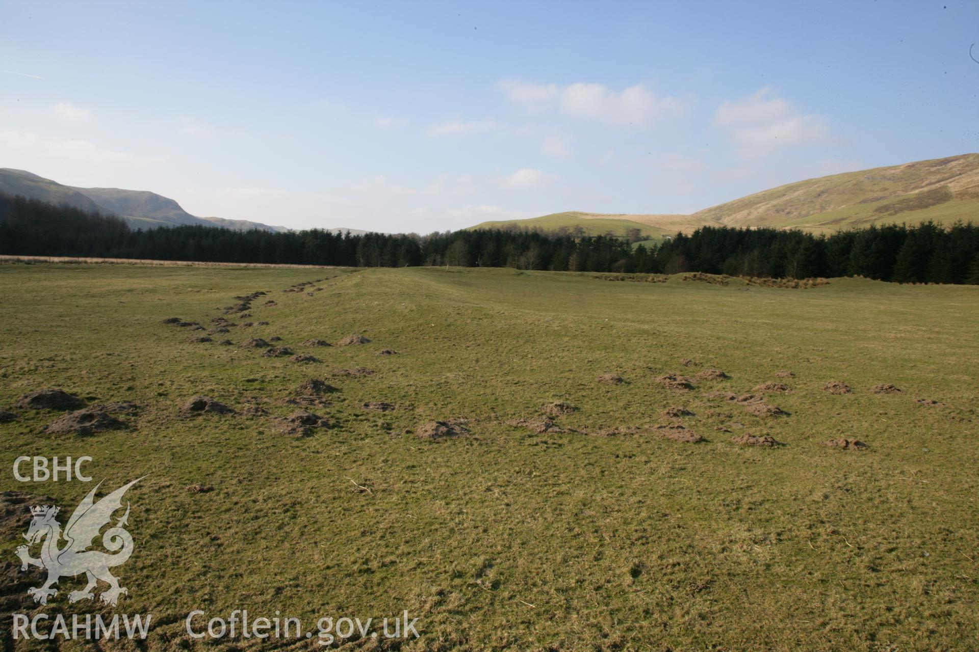 Photographic survey of Llys Arthur earthwork during fieldwork with Aberystwyth University, conducted on 21st February 2013.