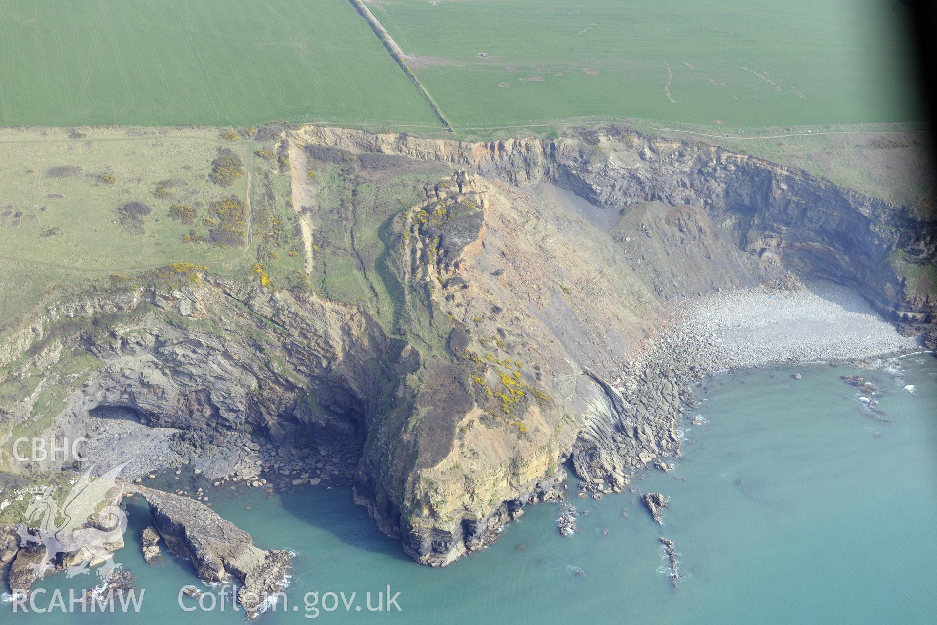 Aerial photography of Black Point Rath taken on 27th March 2017 for structure from motion monitoring. Baseline aerial reconnaissance survey for the CHERISH Project. ? Crown: CHERISH PROJECT 2017. Produced with EU funds through the Ireland Wales Co-operation Programme 2014-2020. All material made freely available through the Open Government Licence.